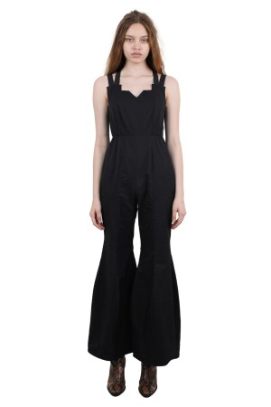 FLARE JUMP SUITS / BLACK