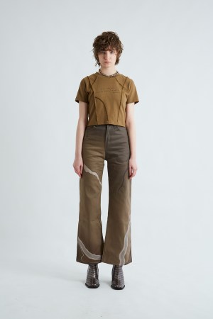 BUTTERFLY PATTERN PANTS / BROWN