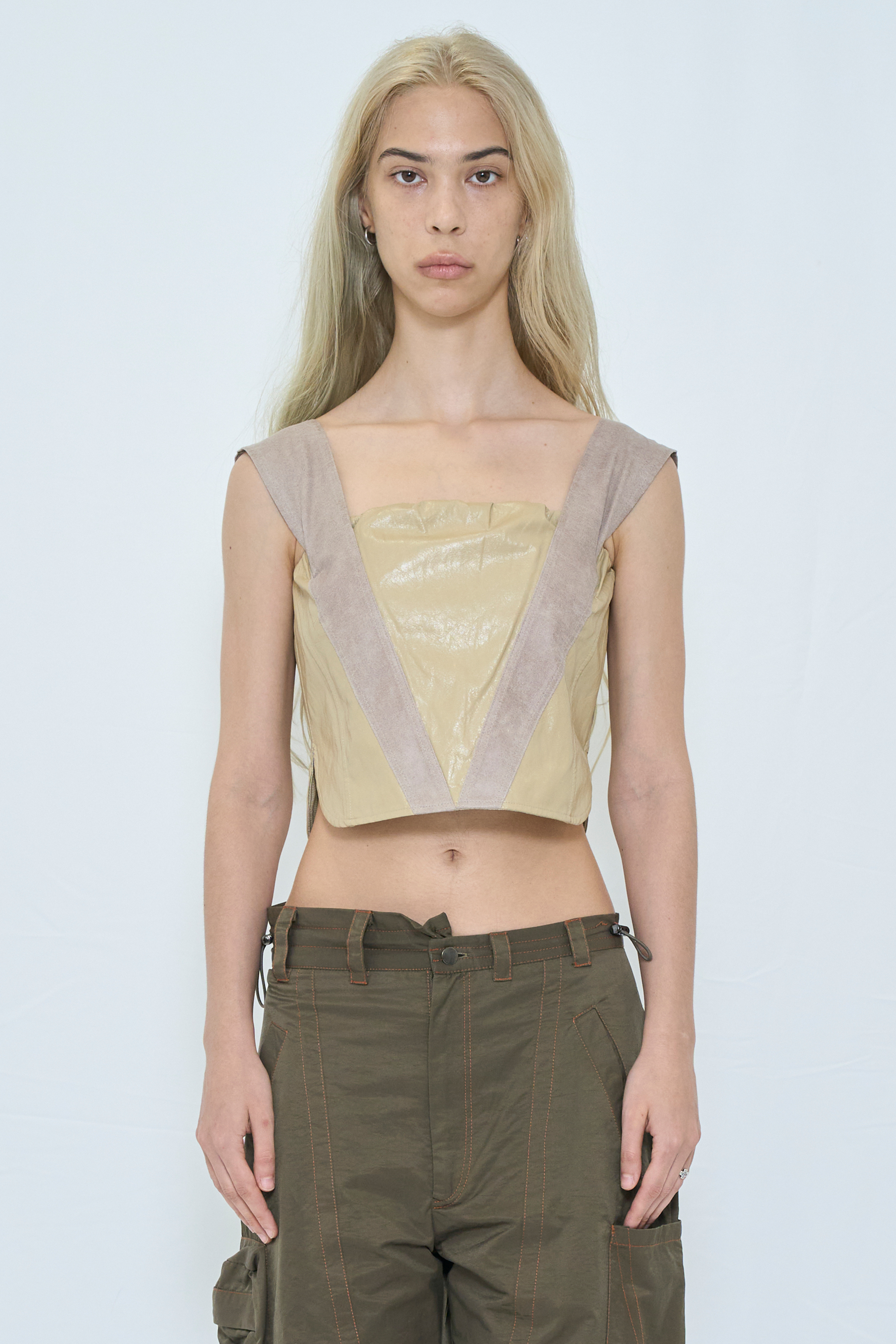 VIA FAKE LEATHER TANK / BEIGE