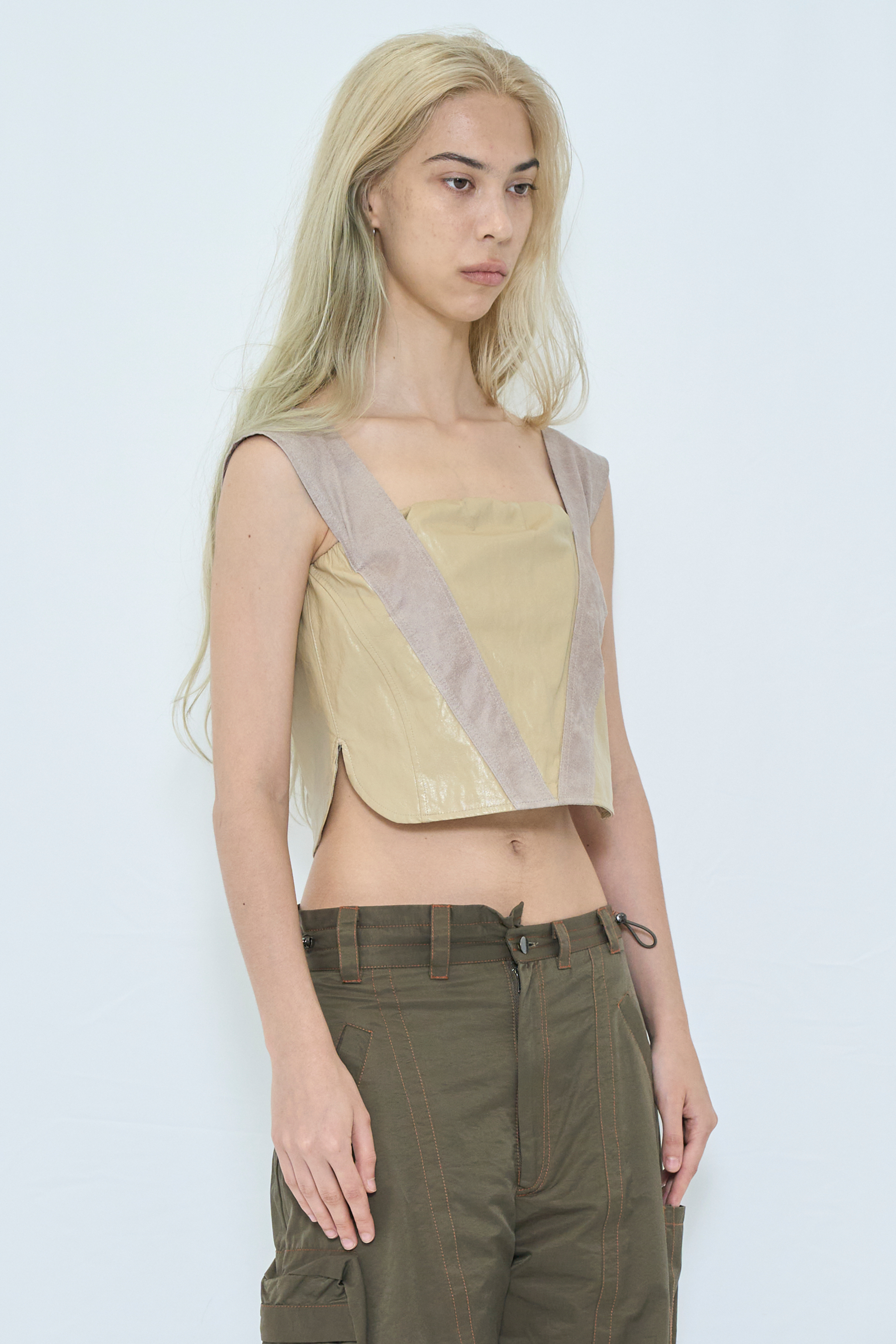 VIA FAKE LEATHER TANK / BEIGE