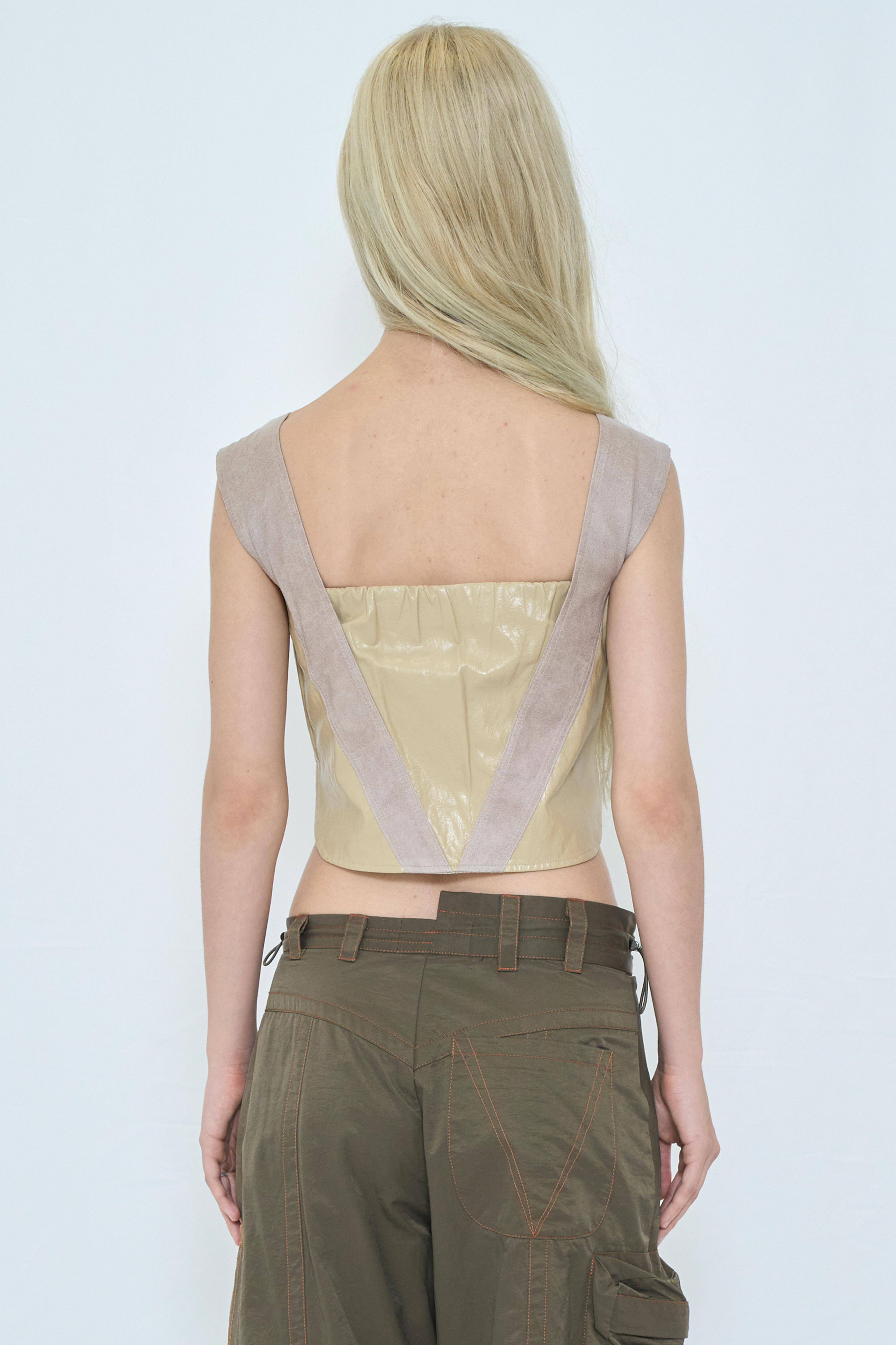 VIA FAKE LEATHER TANK / BEIGE