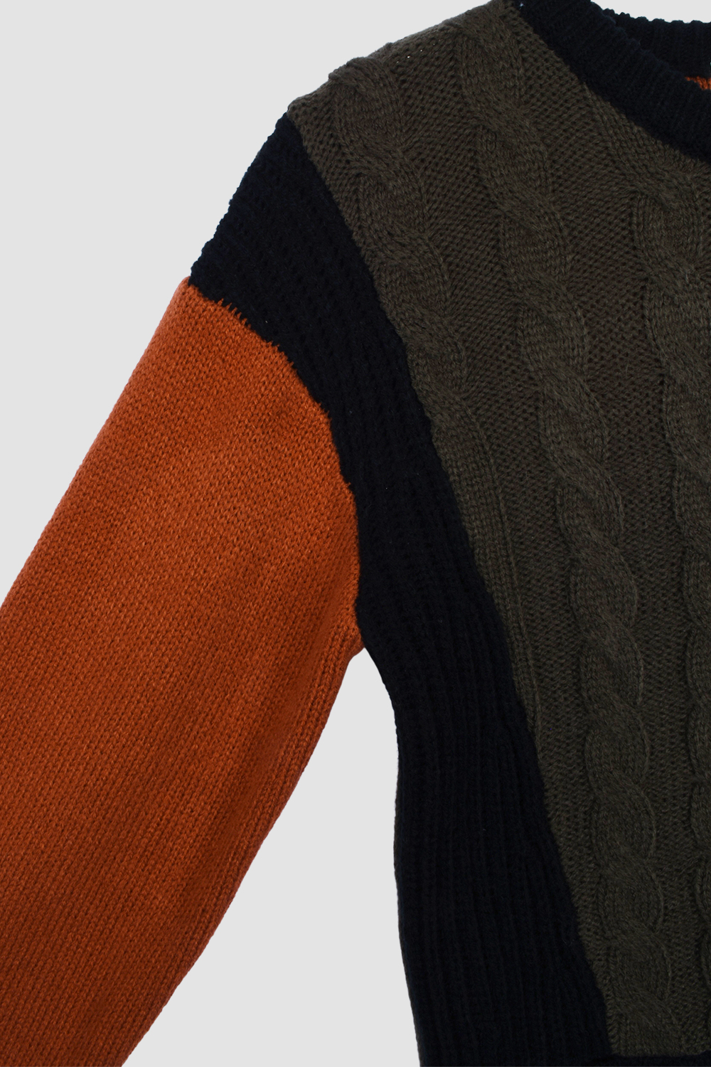 SWITCHING COLOR KNIT / BLACK