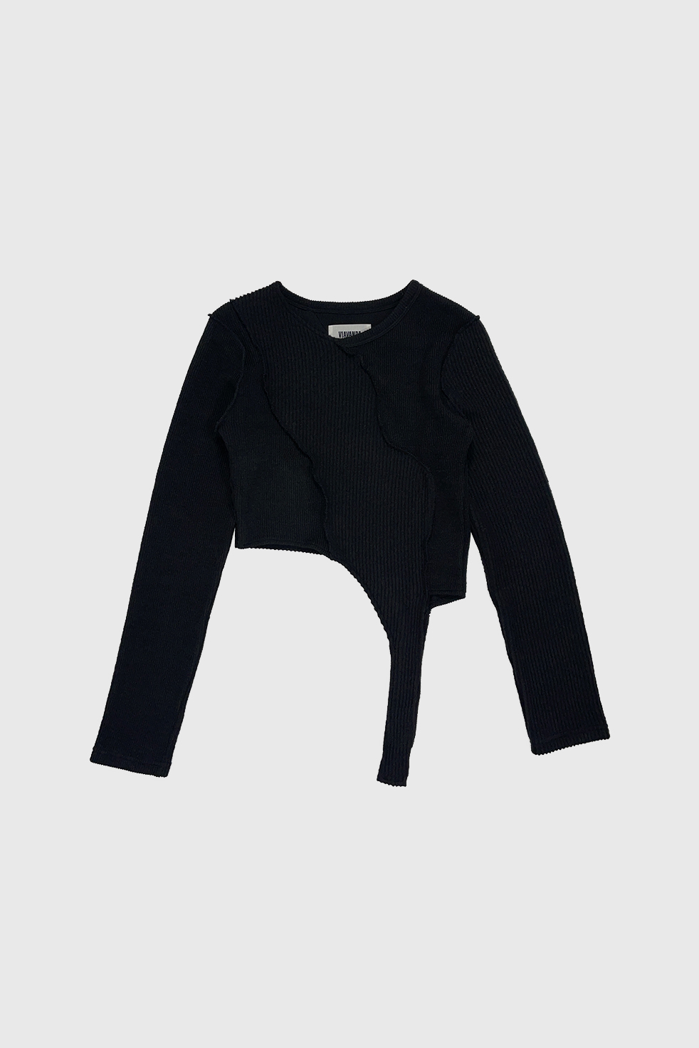 DEFORMATION LONG SLEEVE KNIT / BLACK