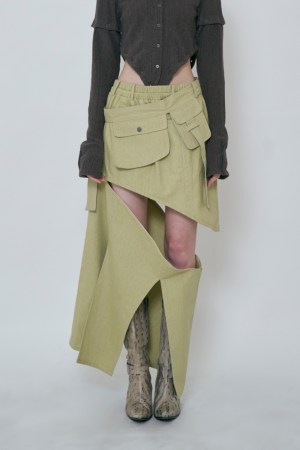 BELT BAG 2WAY LONG SKIRT / GREEN