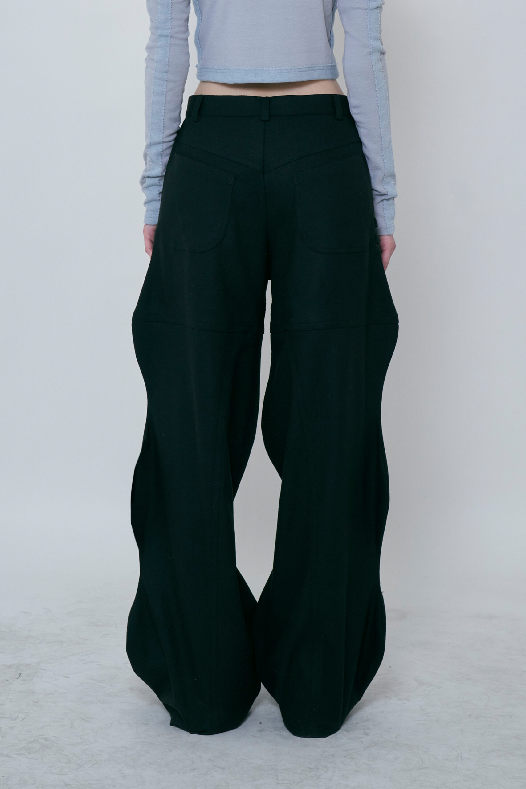 WAVY SLACKS PANTS / BLACK