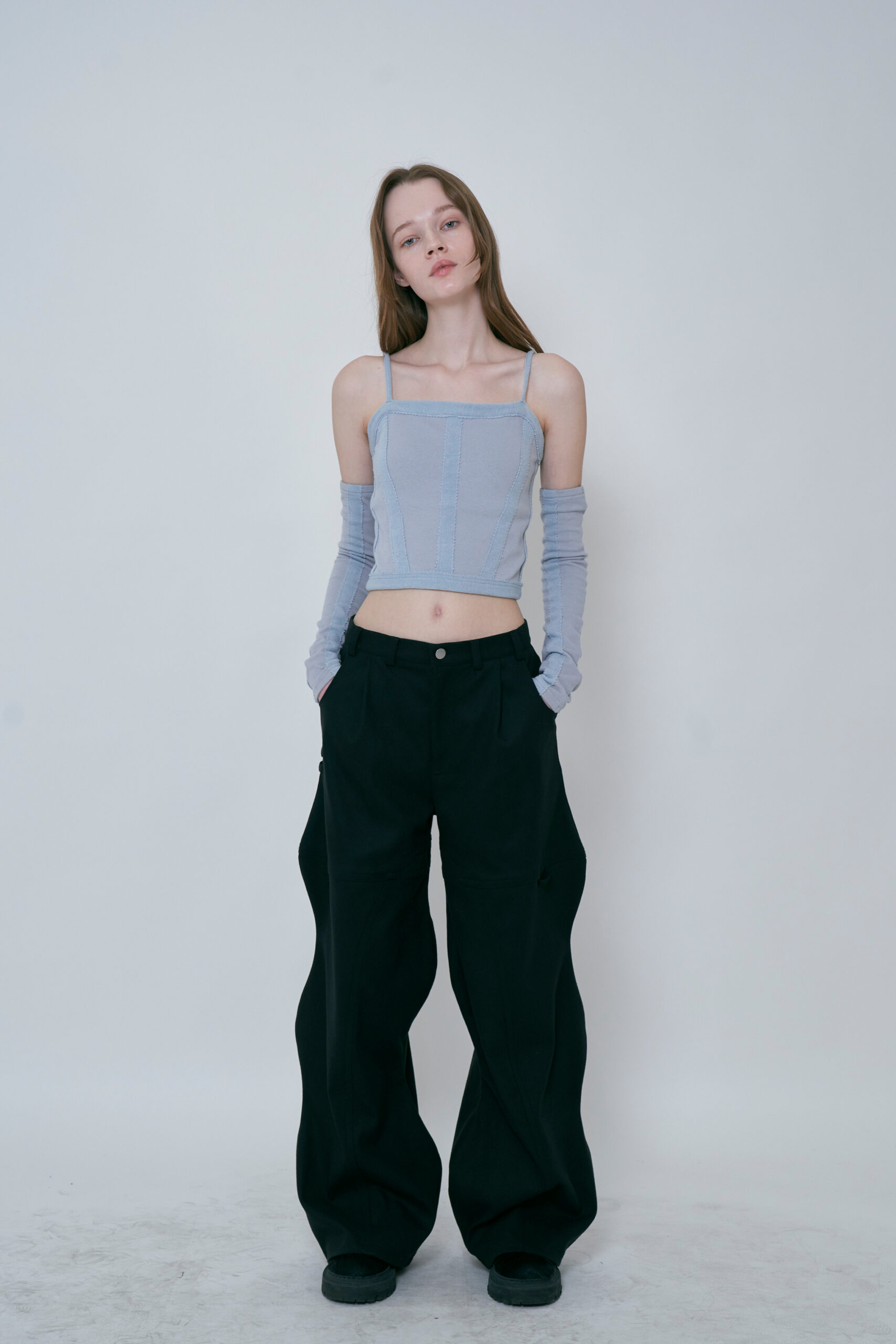 WAVY SLACKS PANTS / BLACK