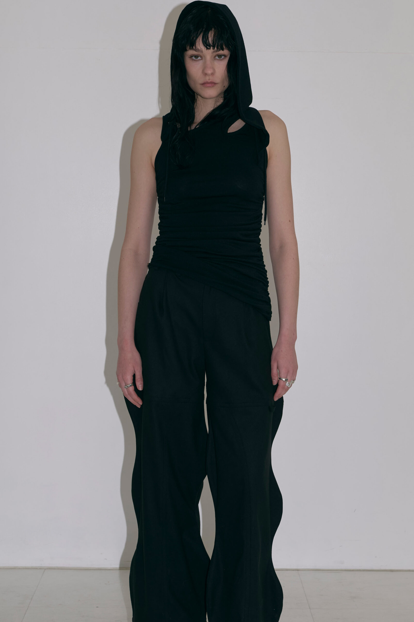 WAVY SLACKS PANTS / BLACK