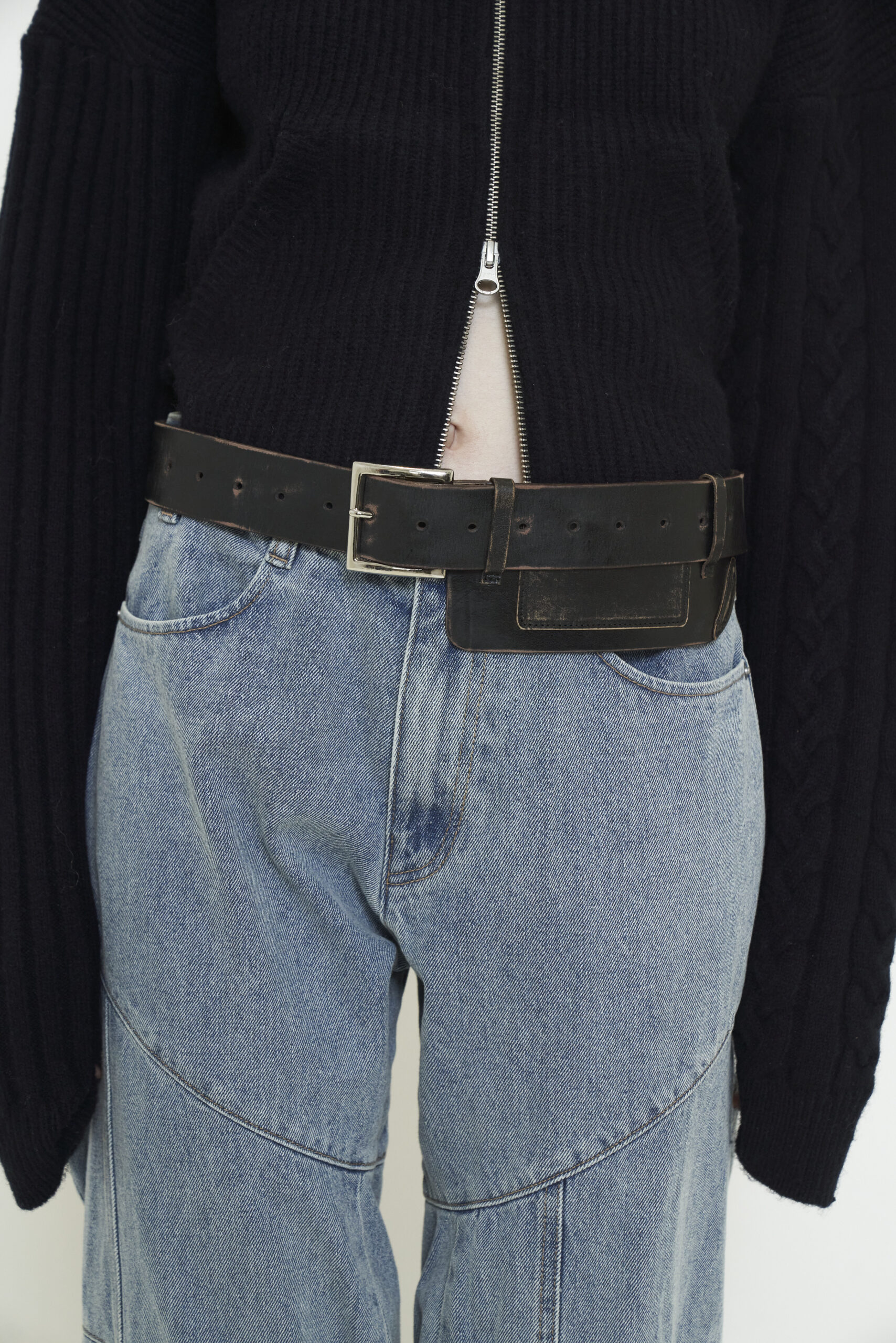 【POP UP / PREORDER】VIAVANDA× blackmeans LEATHER BELT / SABI BLACK