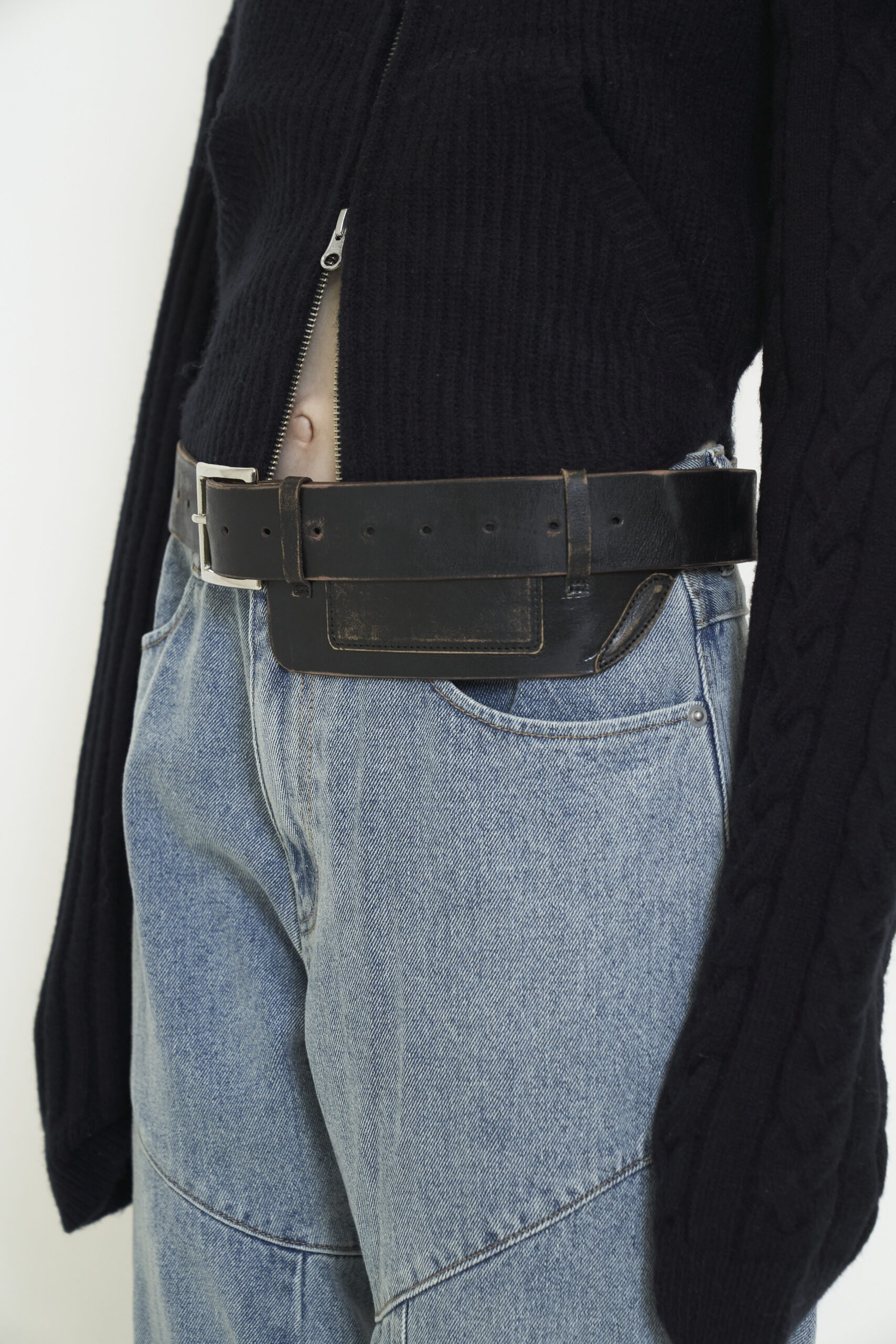 【POP UP / PREORDER】VIAVANDA× blackmeans LEATHER BELT / SABI BLACK