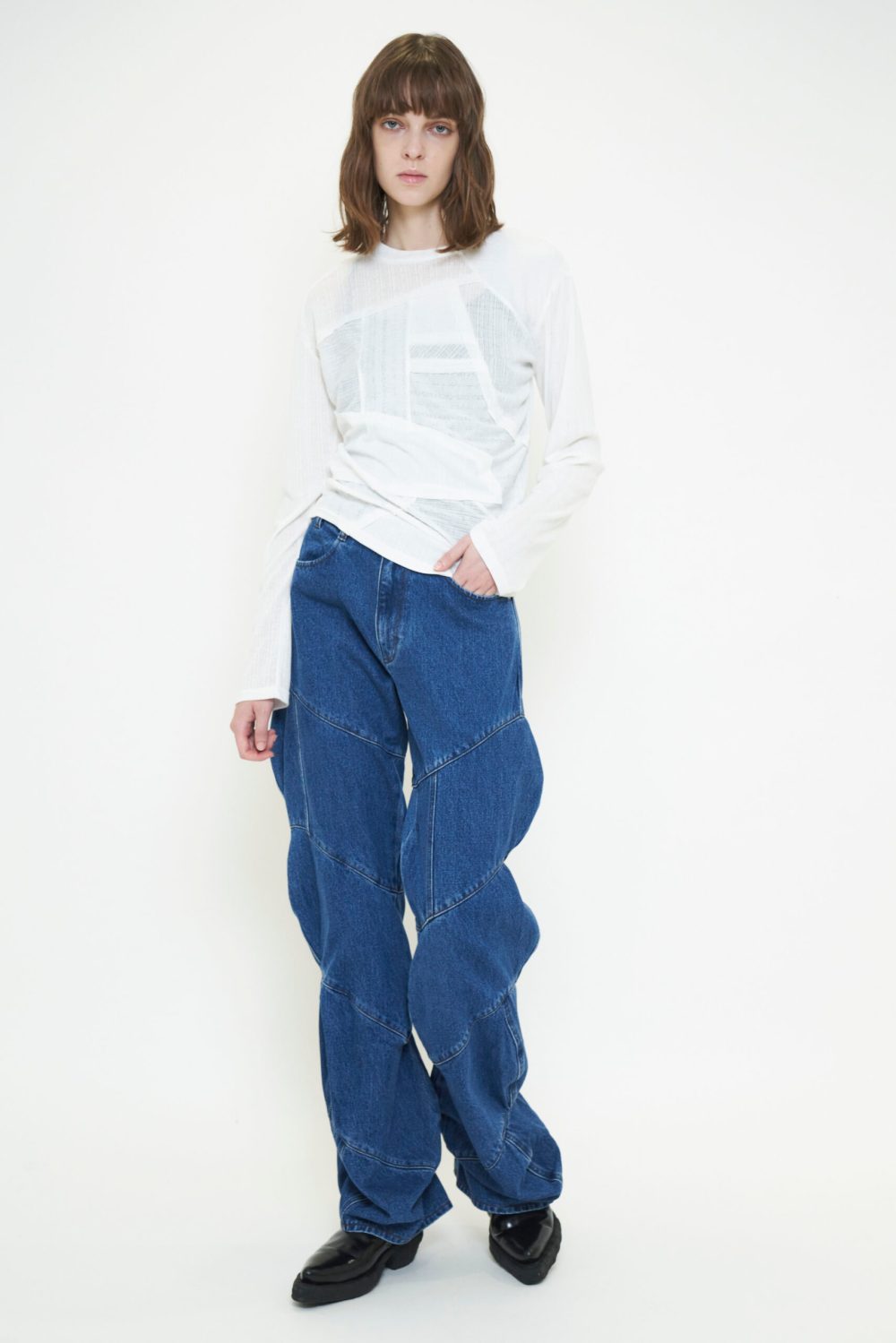 SPIRAL DENIM PANTS / INDIGO – VIAVANDA