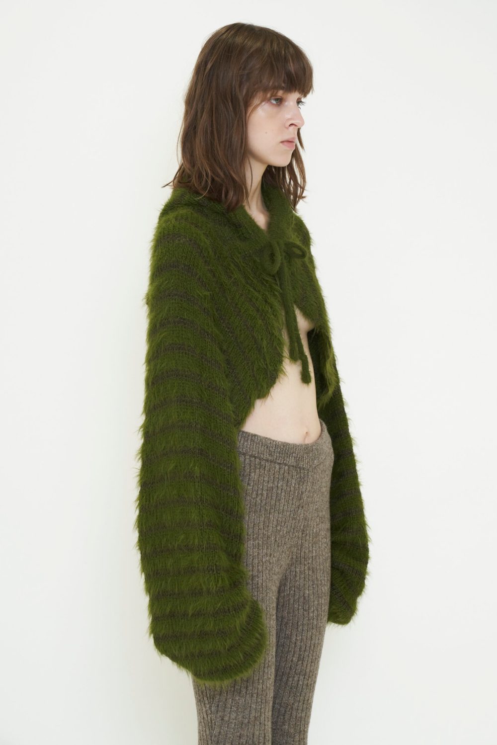 2WAY HOODED MUFFLER KNIT / KHAKI – VIAVANDA
