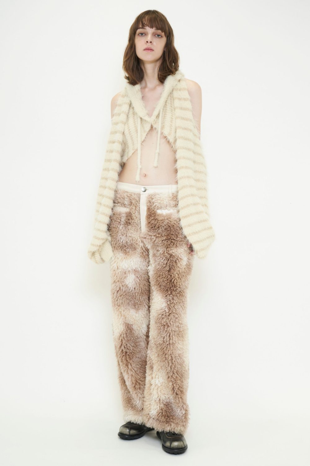 2WAY HOODED MUFFLER KNIT / IVORY – VIAVANDA