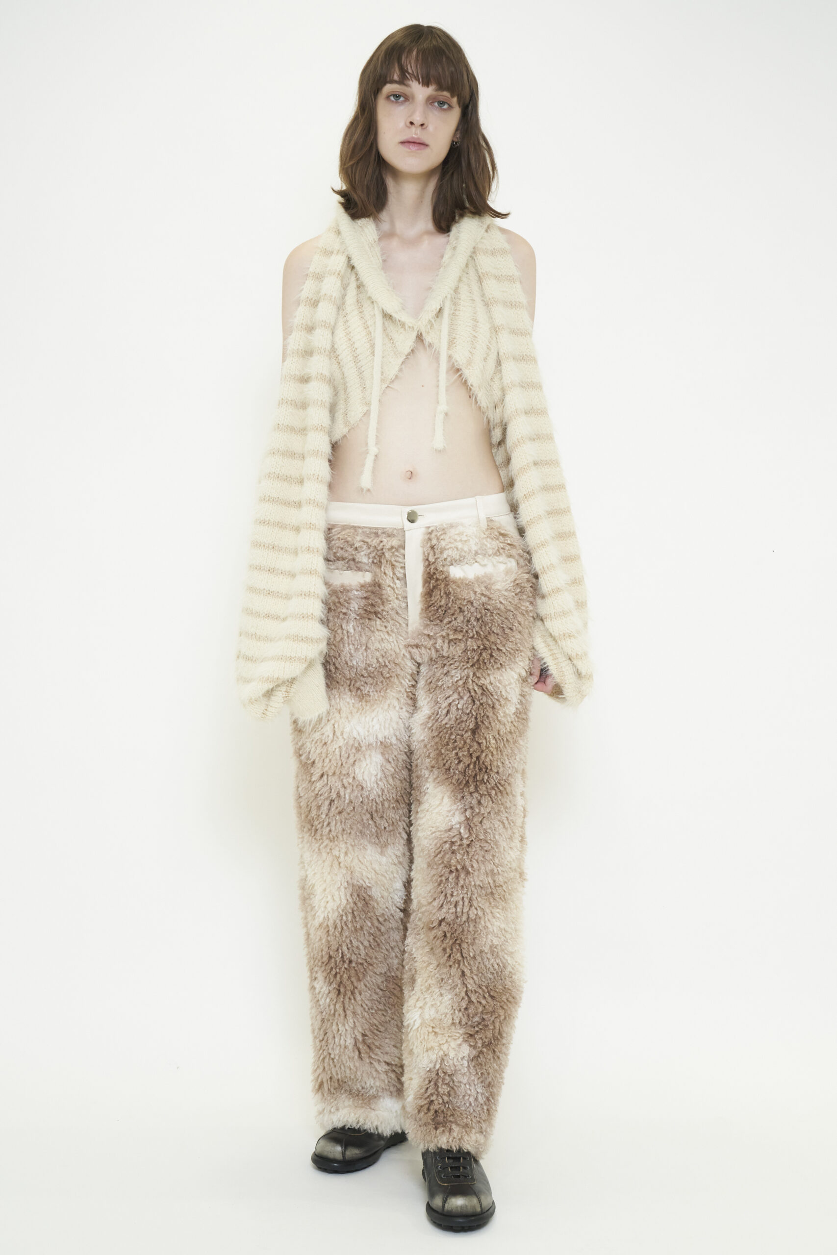 2WAY HOODED MUFFLER KNIT / IVORY