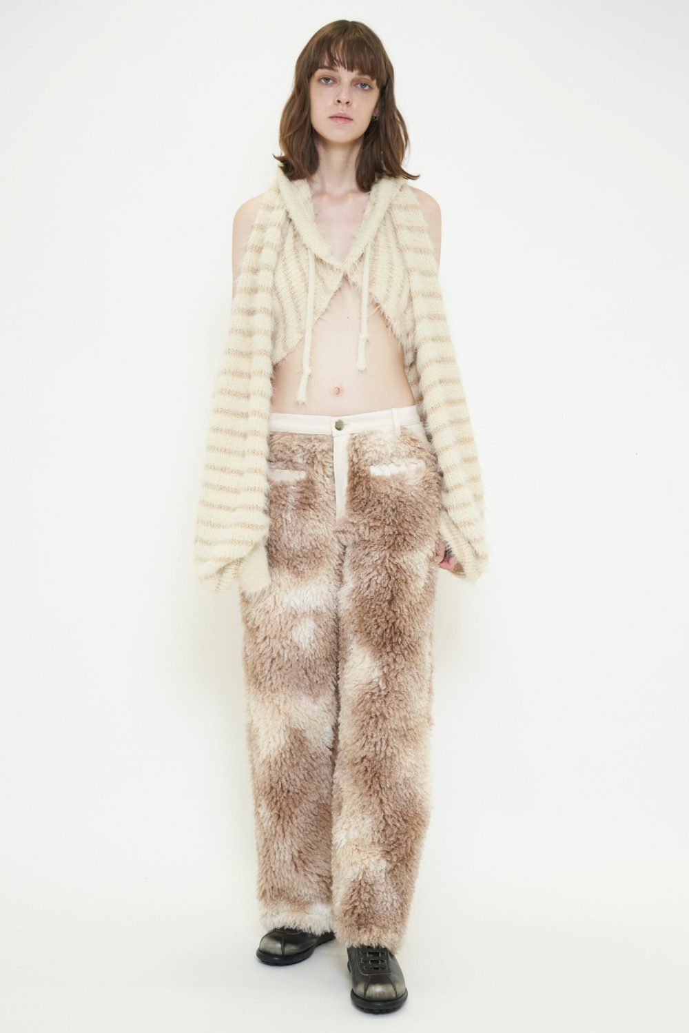 2WAY HOODED MUFFLER KNIT / IVORY – VIAVANDA