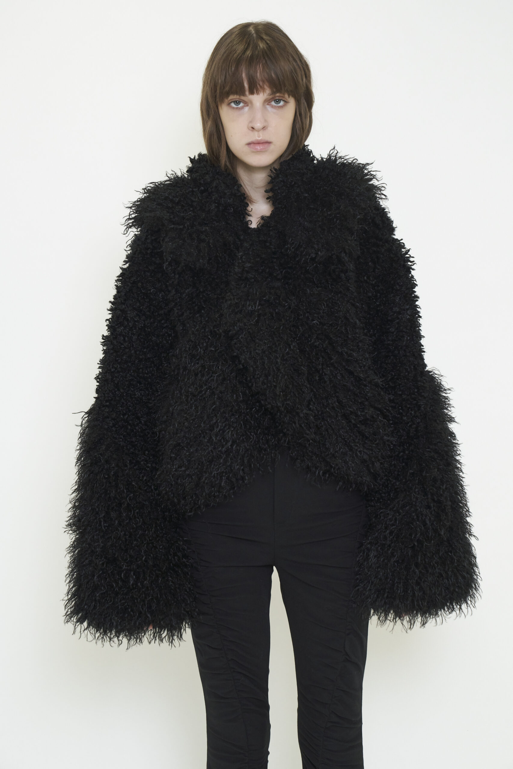 【POP UP】ECO FUR ASYMMETRIC JACKET / BLACK