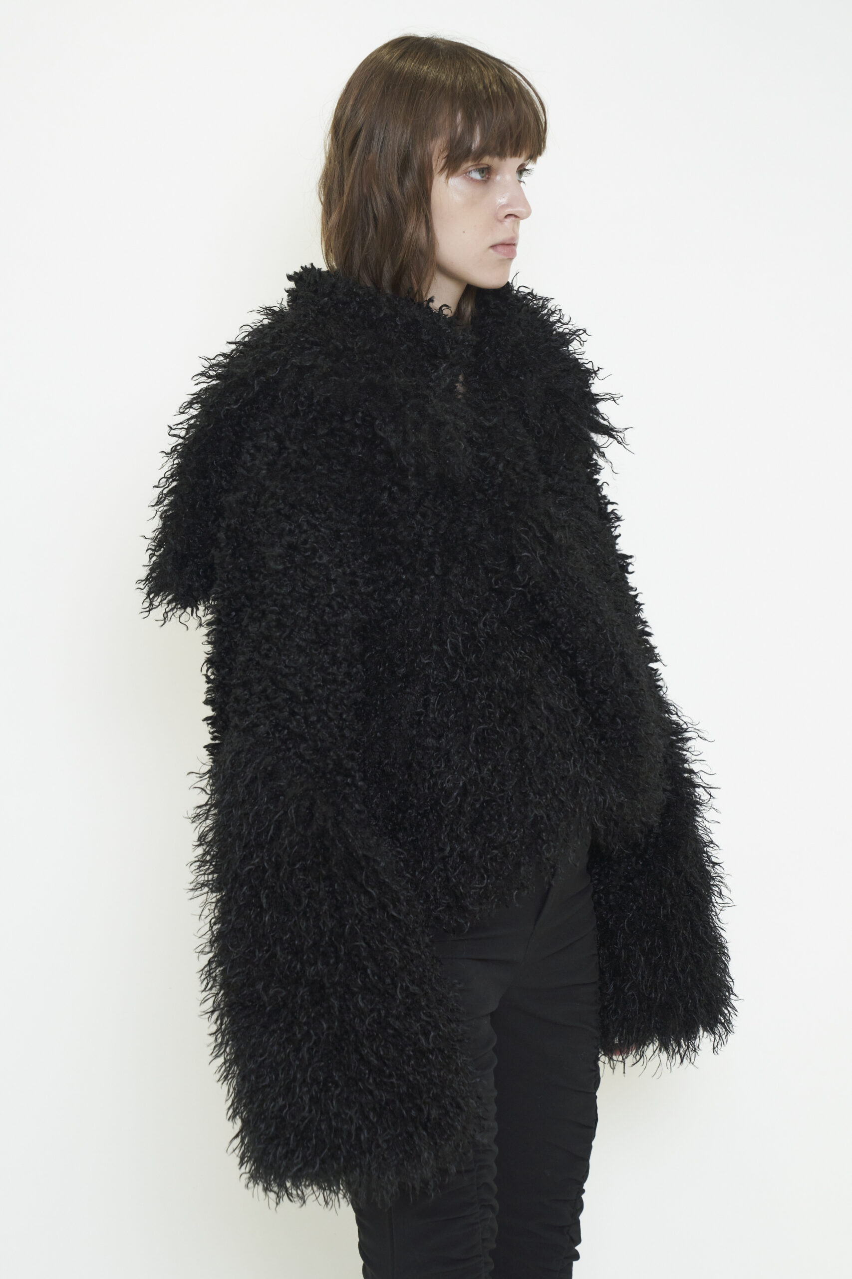 【POP UP】ECO FUR ASYMMETRIC JACKET / BLACK