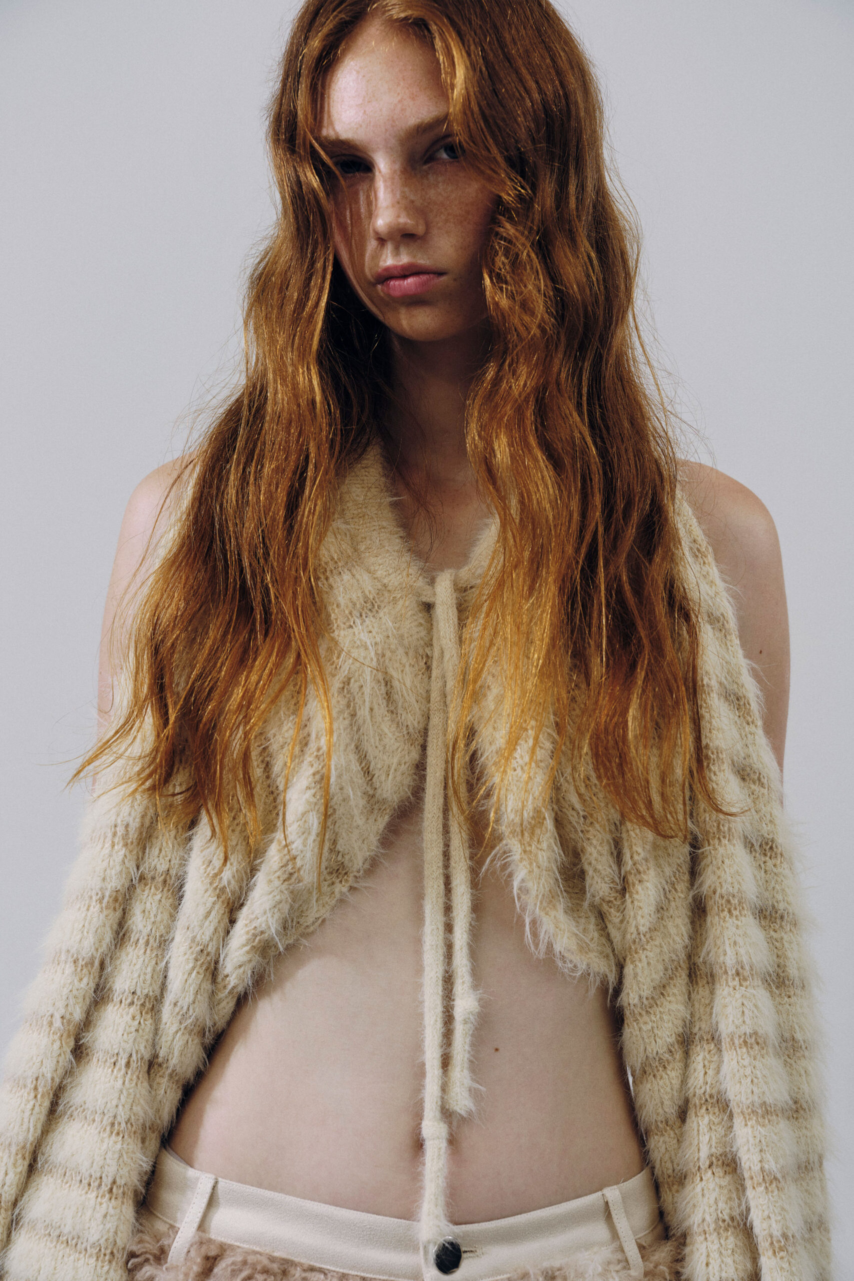 2WAY HOODED MUFFLER KNIT / IVORY