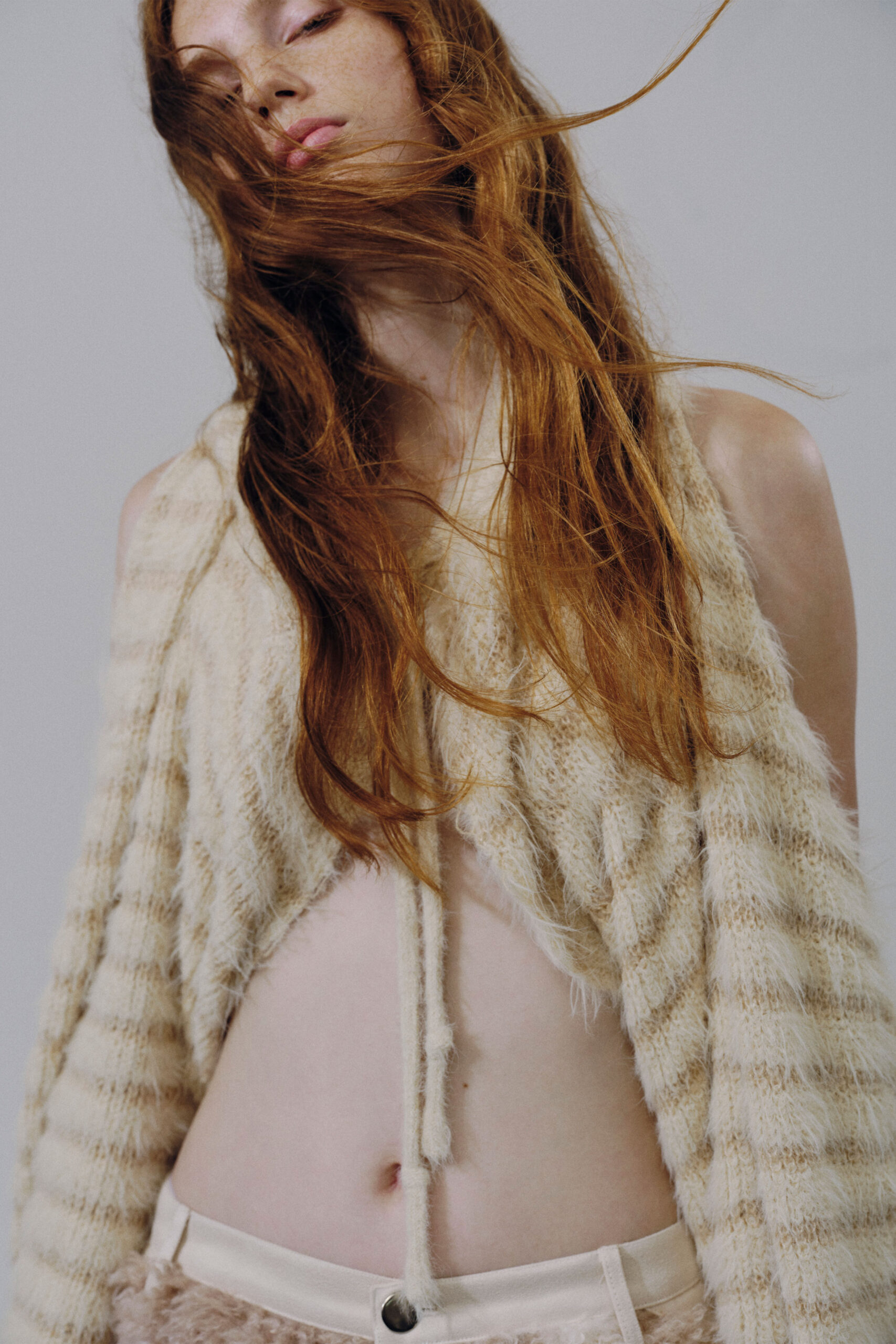 2WAY HOODED MUFFLER KNIT / IVORY