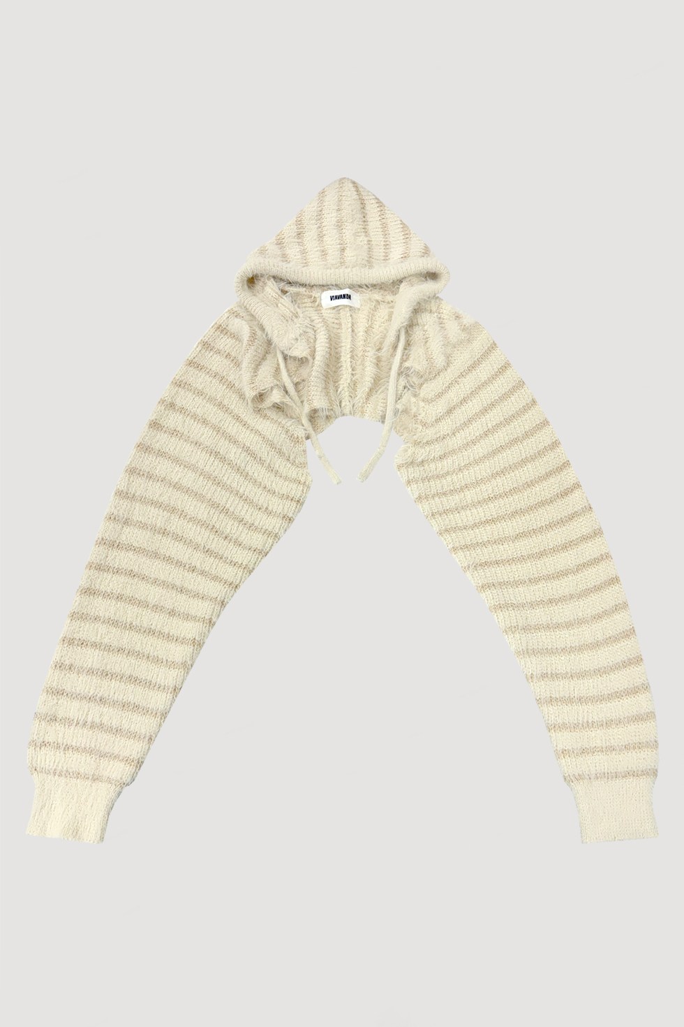 2WAY HOODED MUFFLER KNIT / IVORY – VIAVANDA
