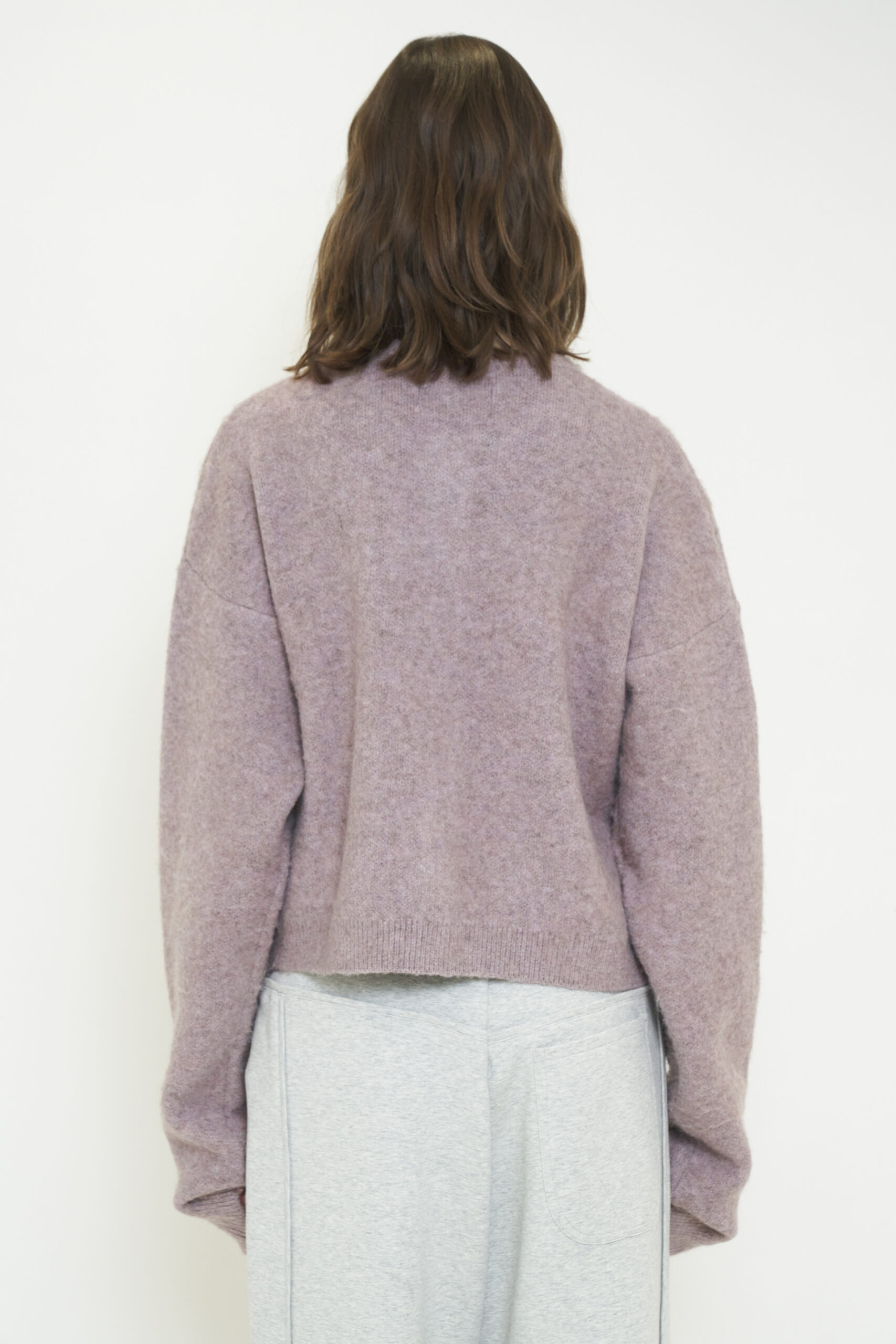 FLUFFY KNIT CARDIGAN / PINK