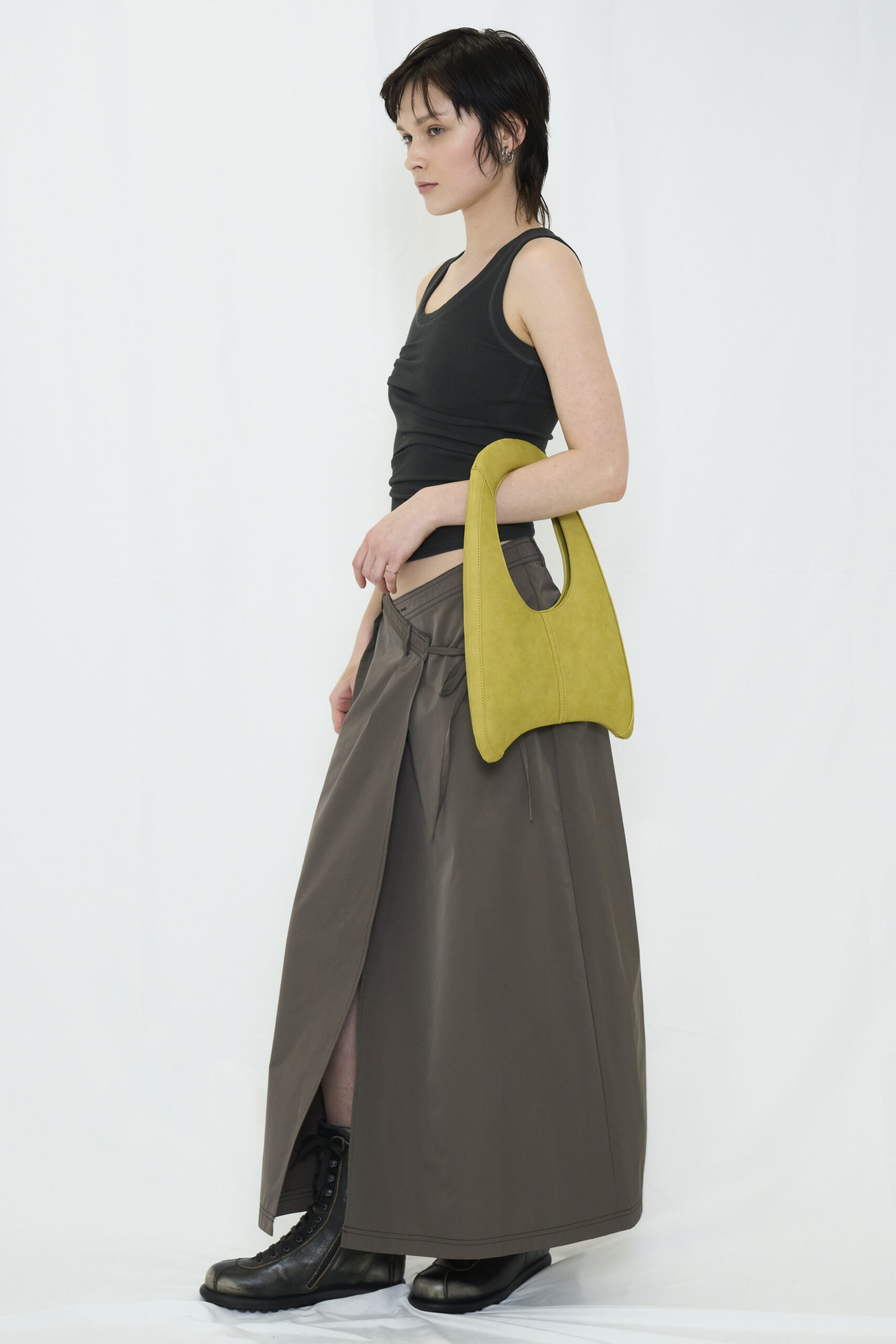 【POP UP】WRAP MAXI SKIRT / GRAY