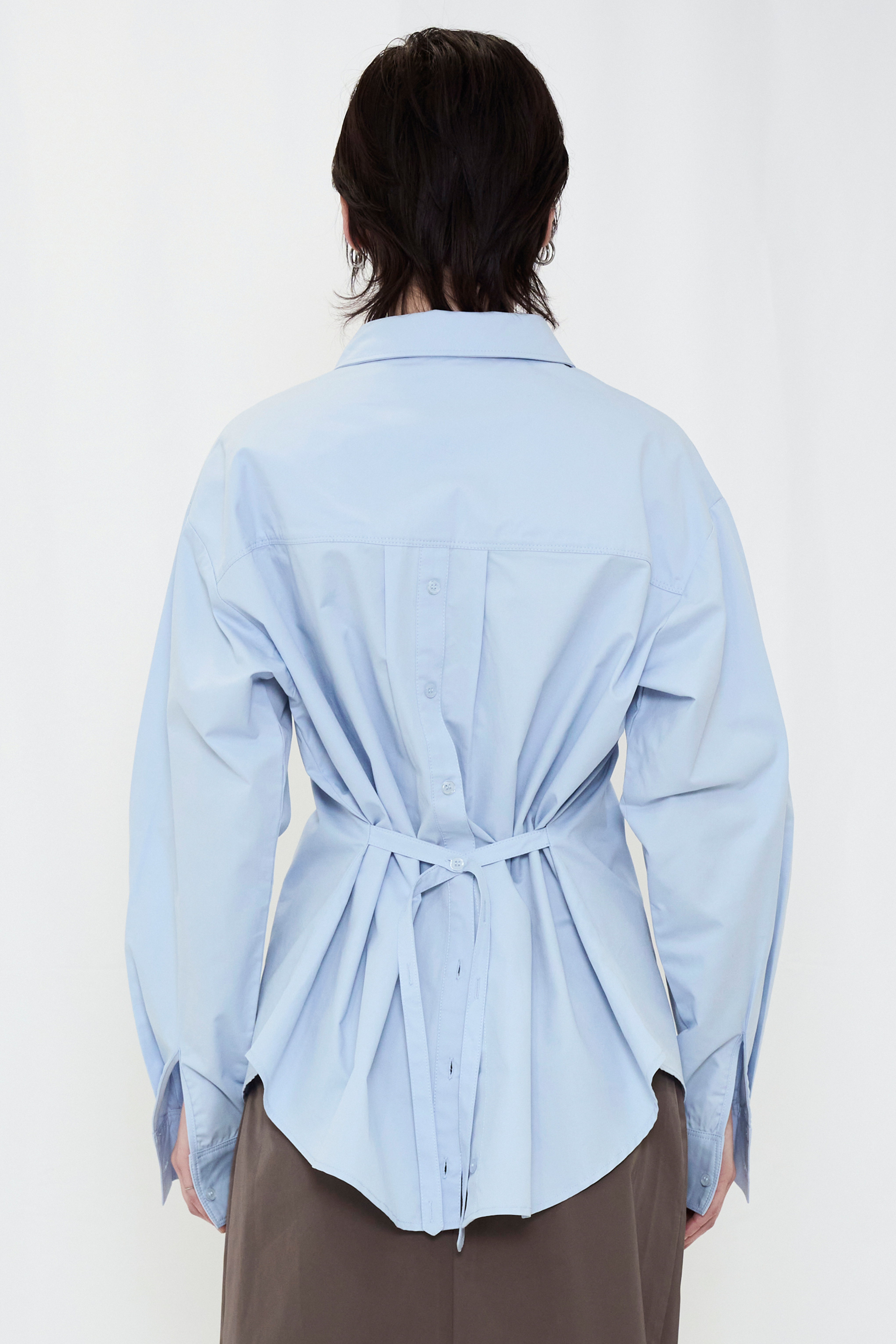 2WAY BUTTON BIG SHIRT / BLUE