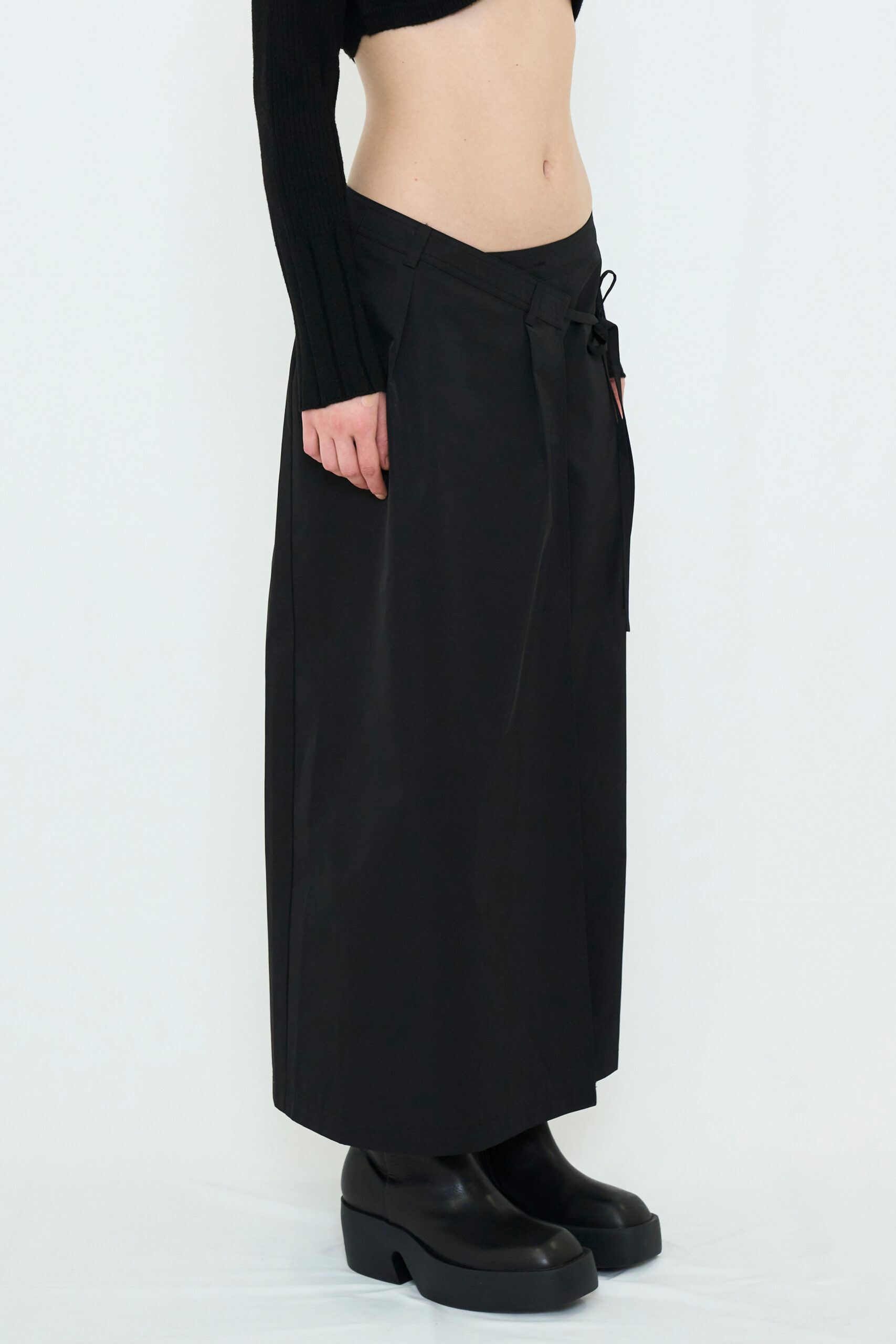 【POP UP】WRAP MAXI SKIRT / BLACK