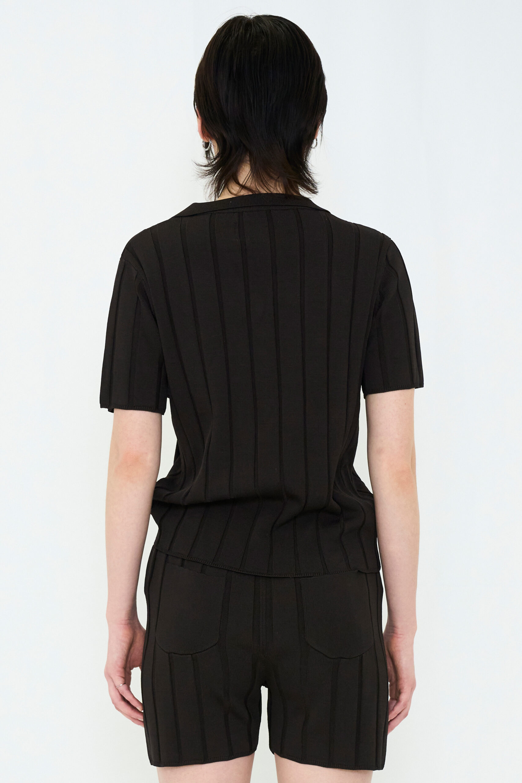 【POP UP】SMOOTH KNIT POLO SHIRT / CHARCOAL