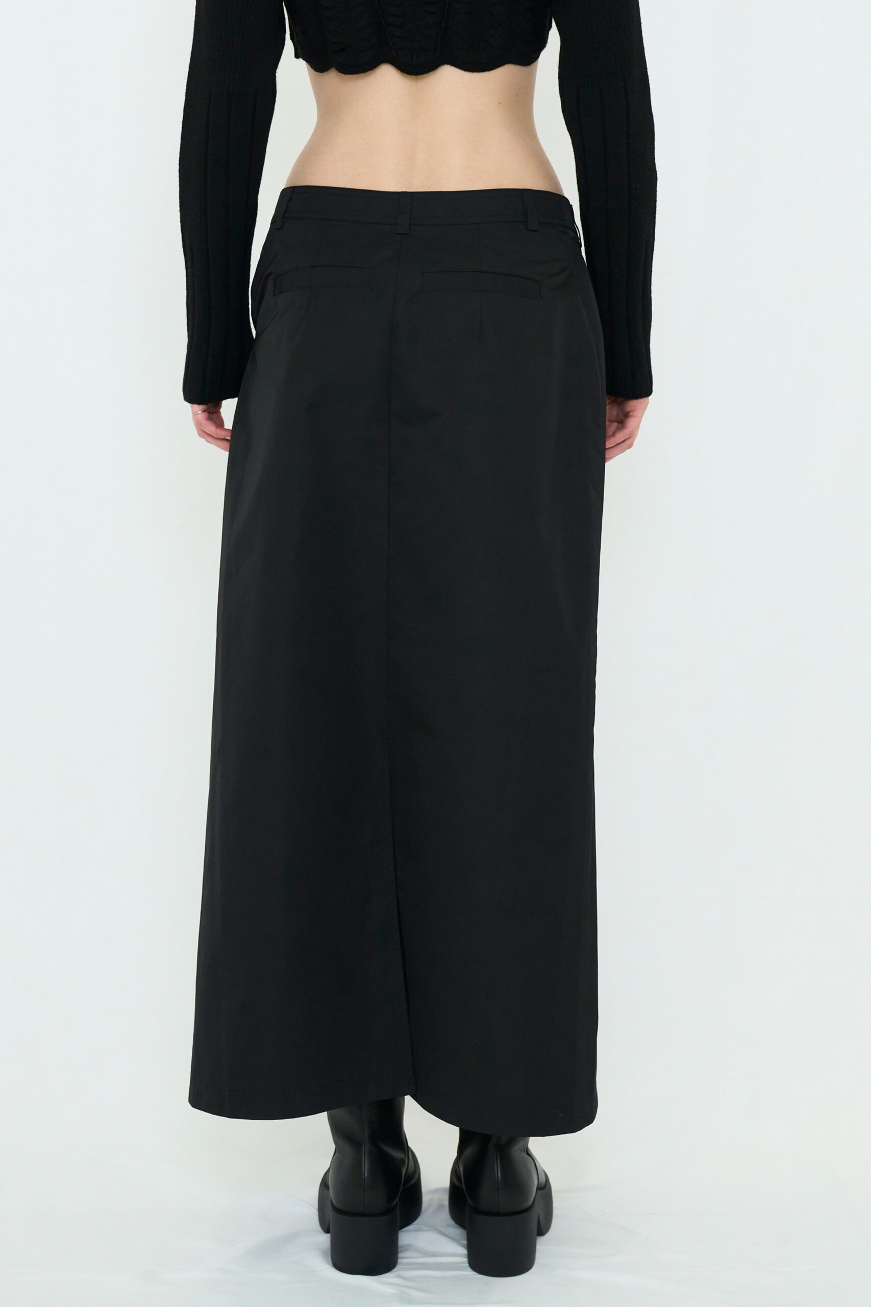 【POP UP】WRAP MAXI SKIRT / BLACK