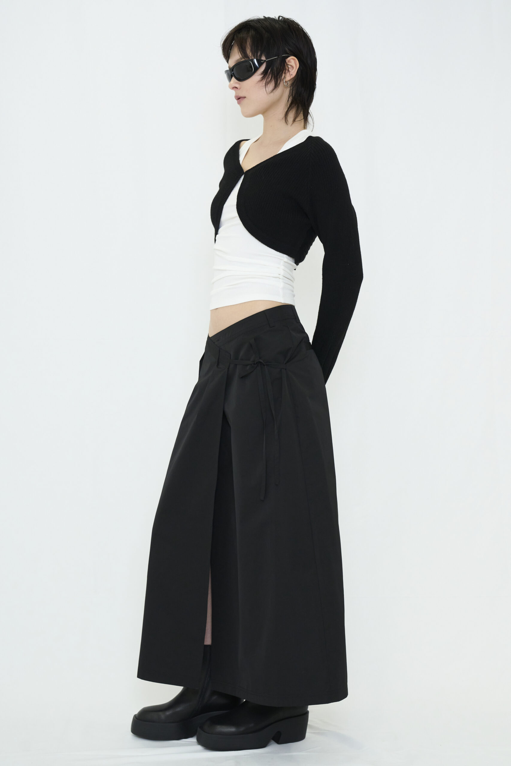 【POP UP】WRAP MAXI SKIRT / BLACK