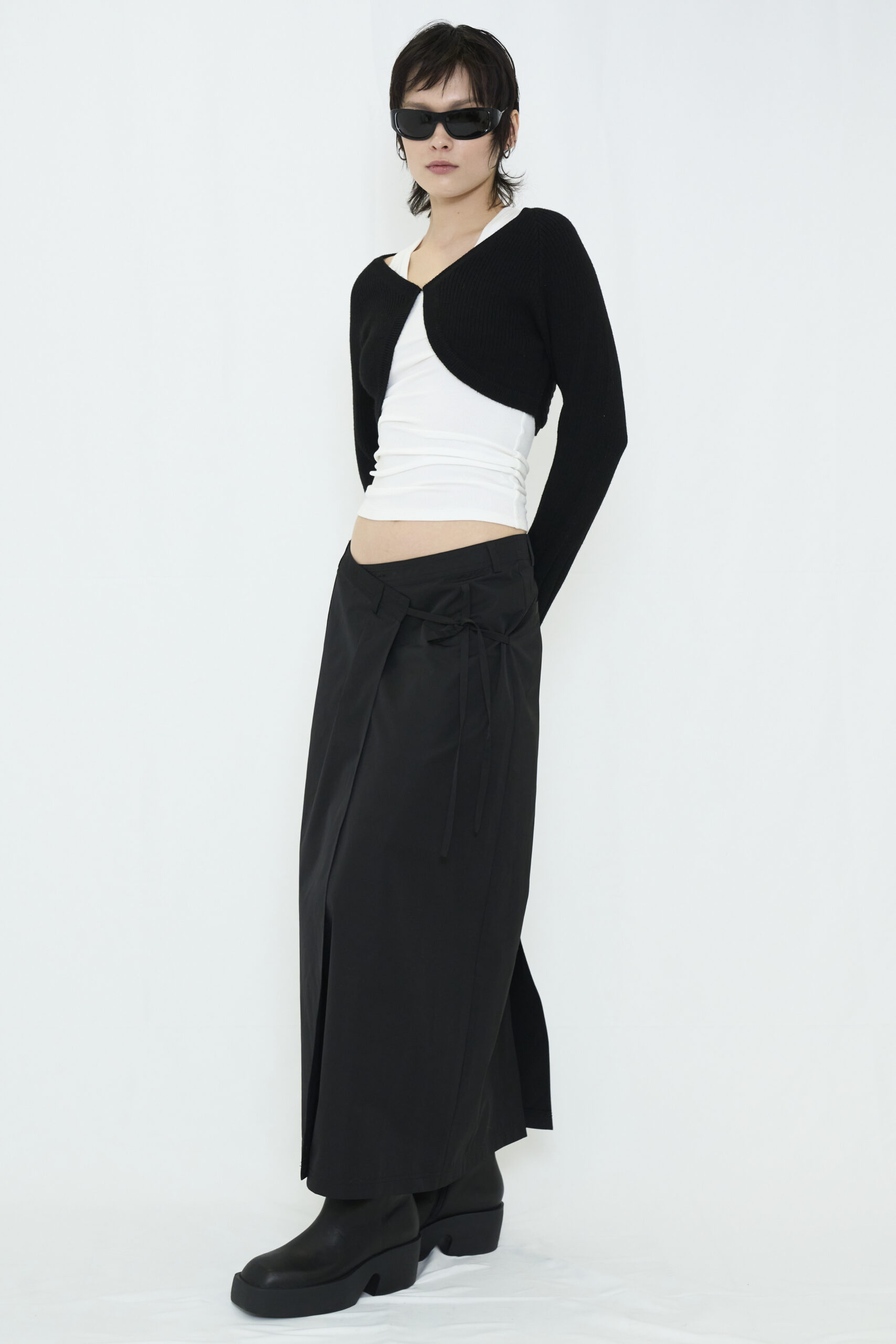 【POP UP】WRAP MAXI SKIRT / BLACK