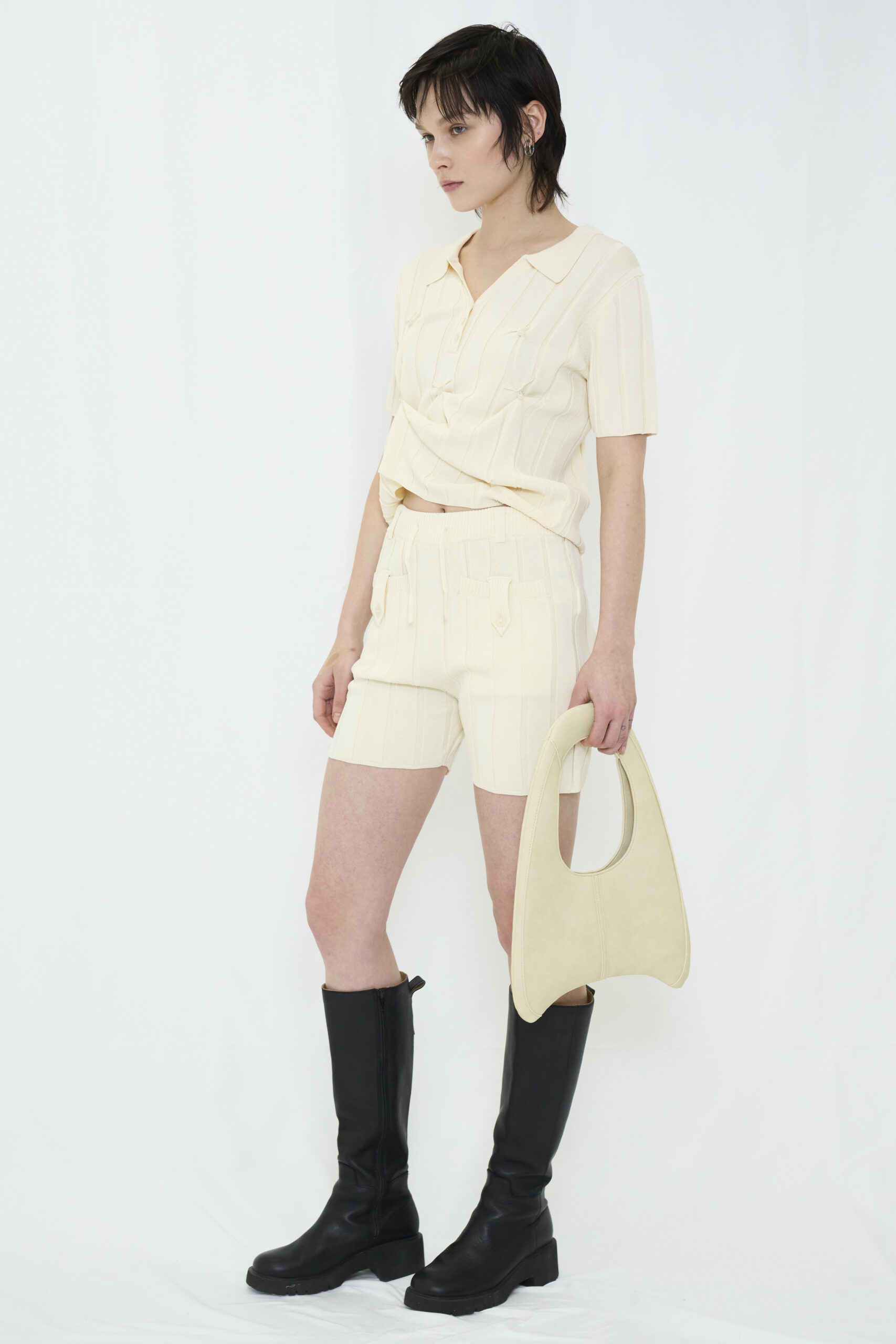 【POP UP】SMOOTH KNIT POLO SHIRT / IVORY