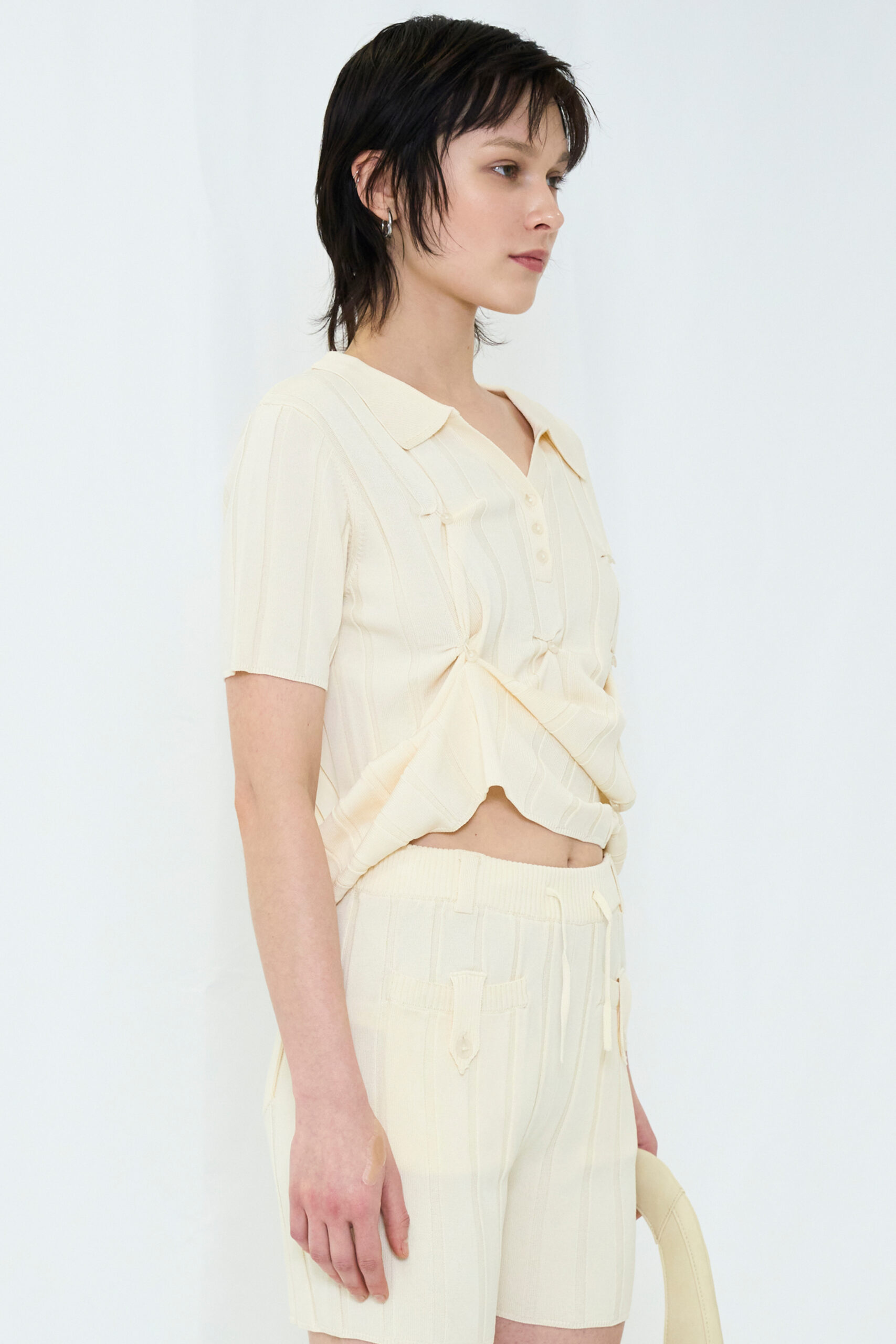 【POP UP】SMOOTH KNIT POLO SHIRT / IVORY