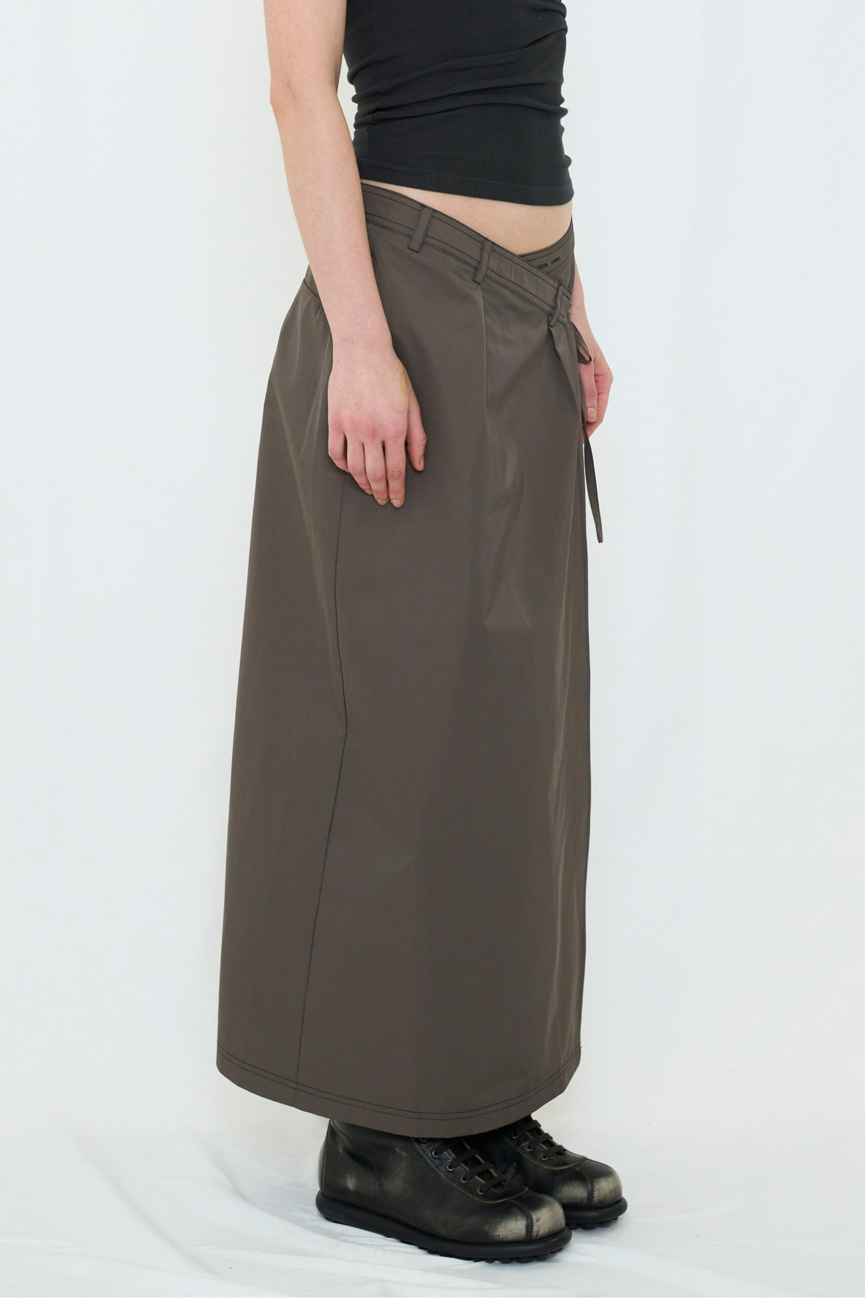 【POP UP】WRAP MAXI SKIRT / GRAY
