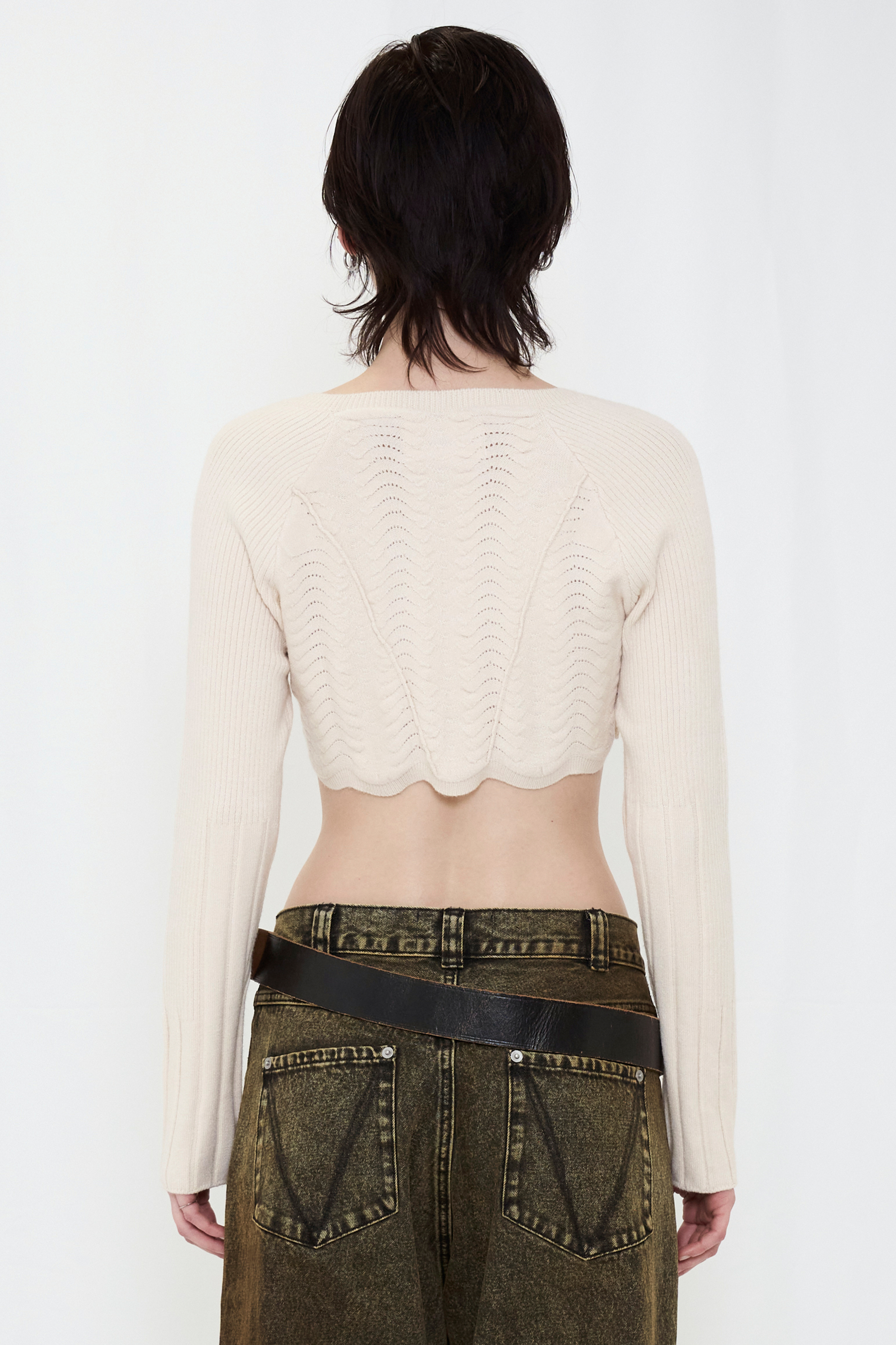 KNIT BOLERO CARDIGAN / IVORY