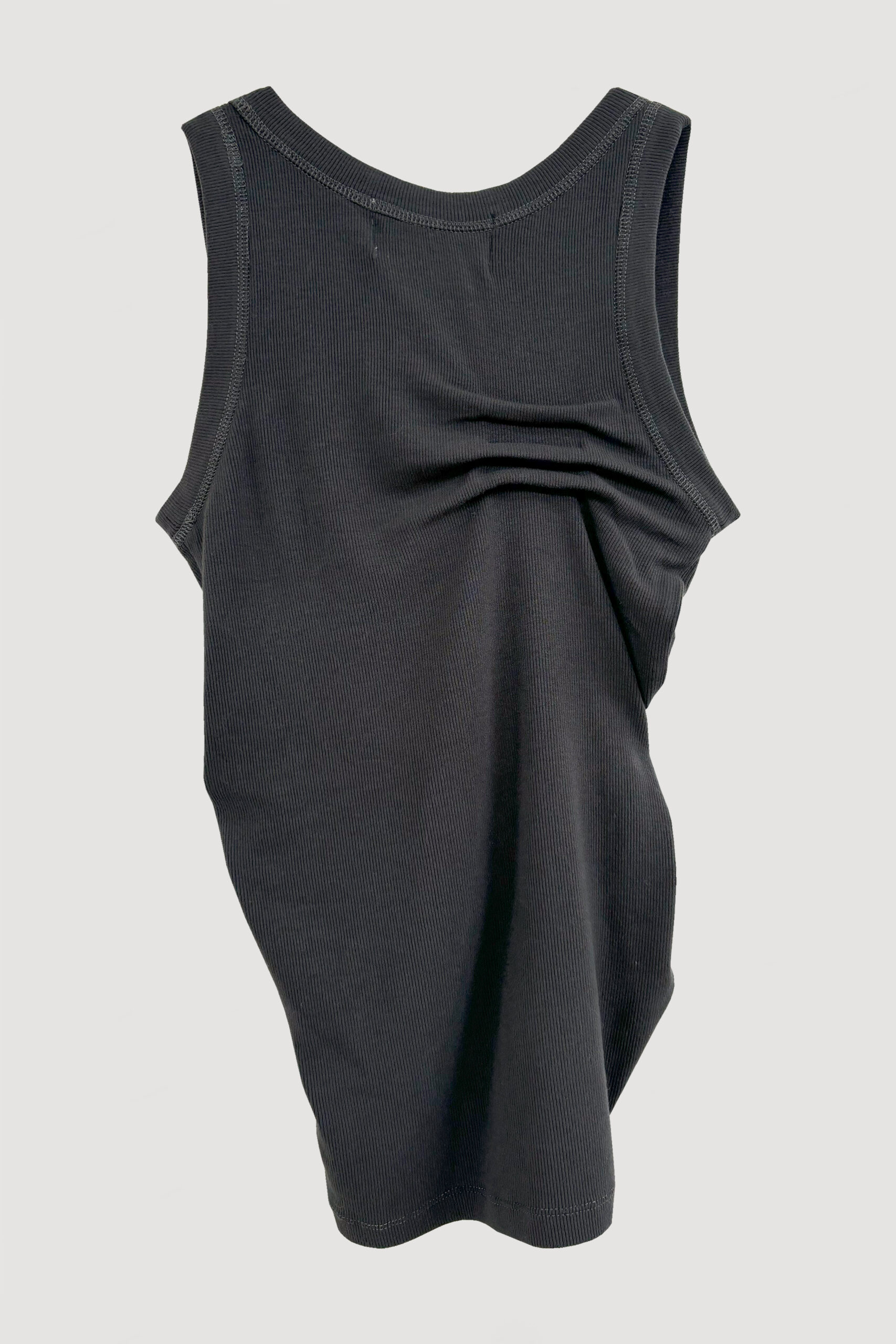 TUCK RIB TANK TOP / CHARCOAL