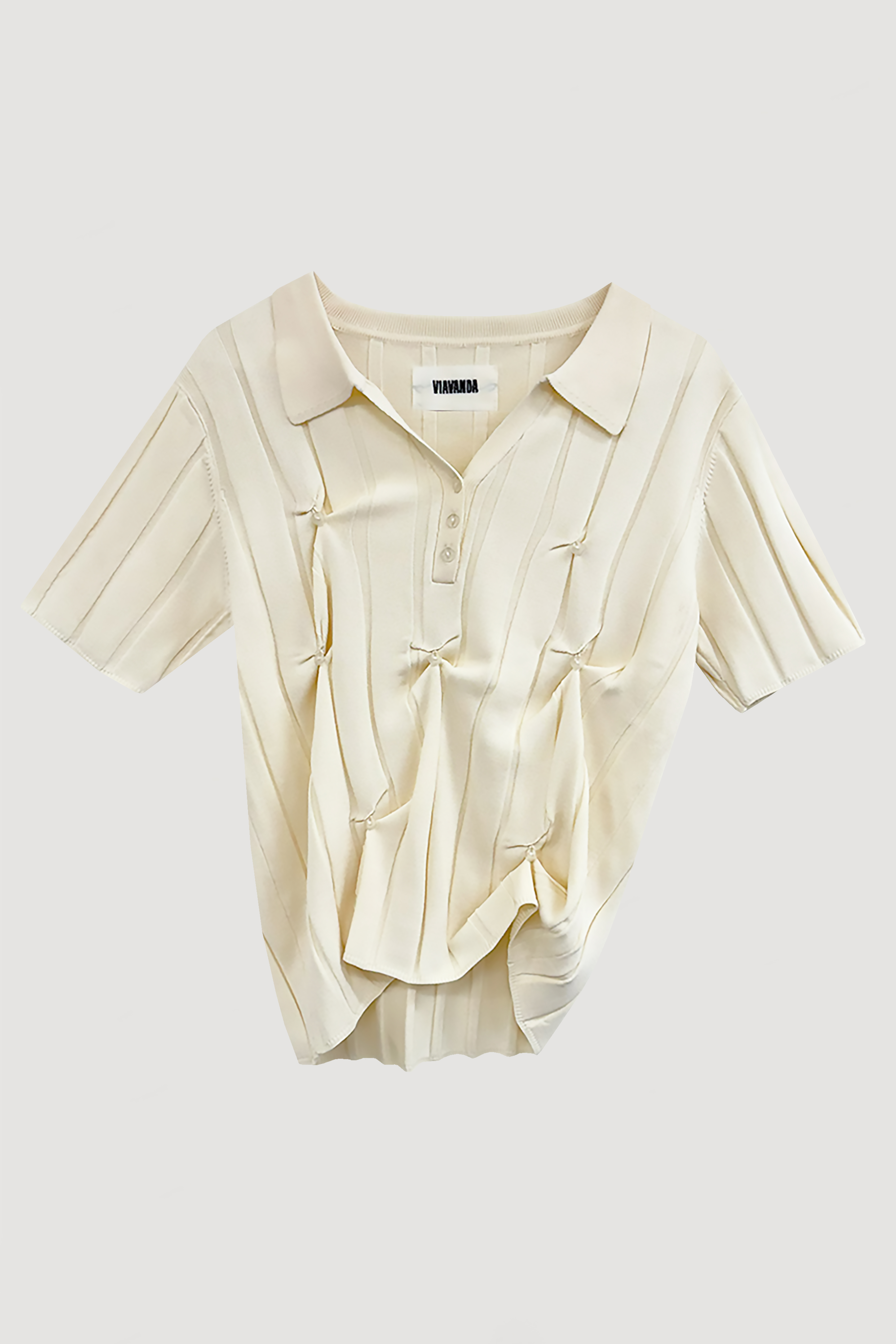 SMOOTH KNIT POLO SHIRT / IVORY