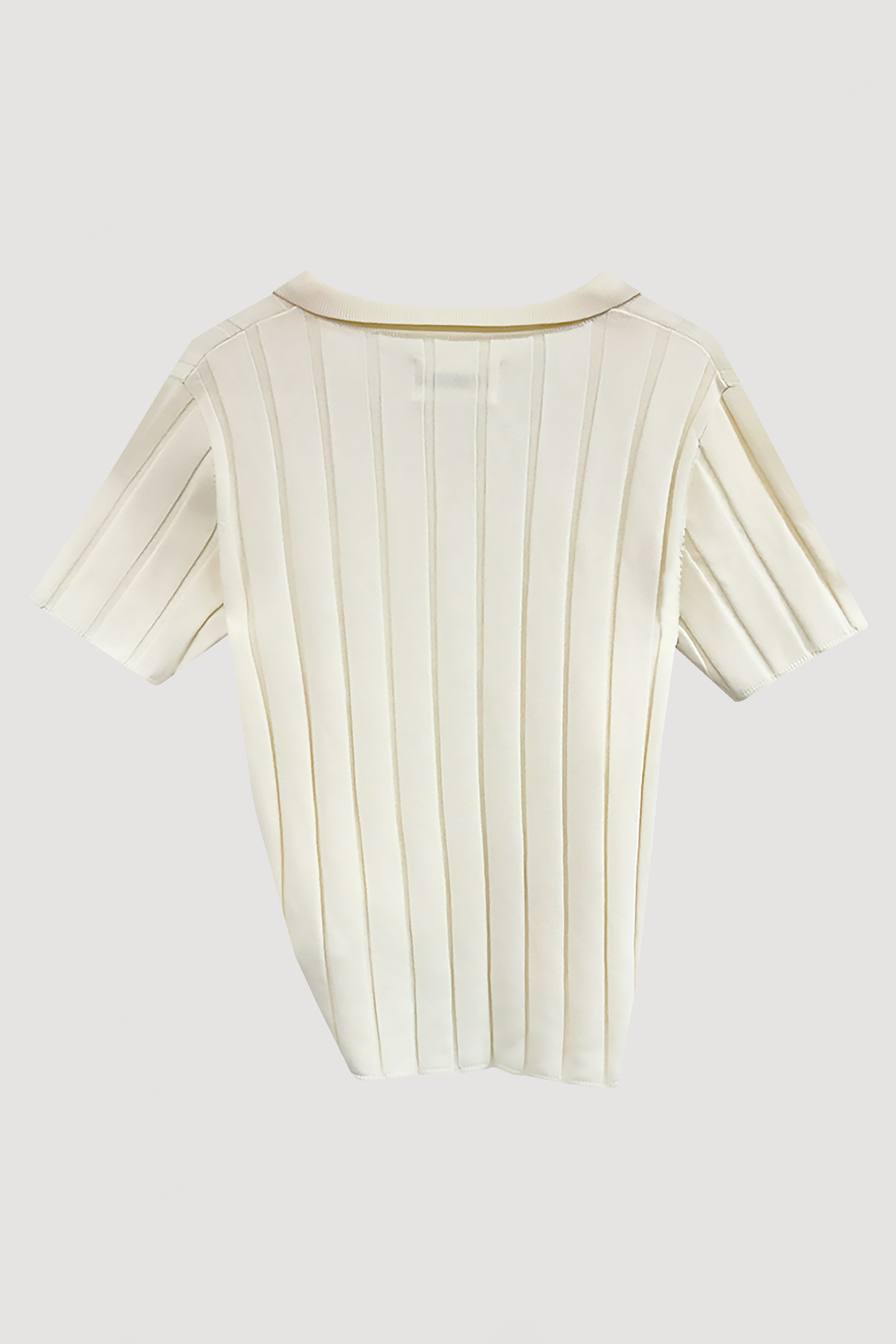 SMOOTH KNIT POLO SHIRT / IVORY