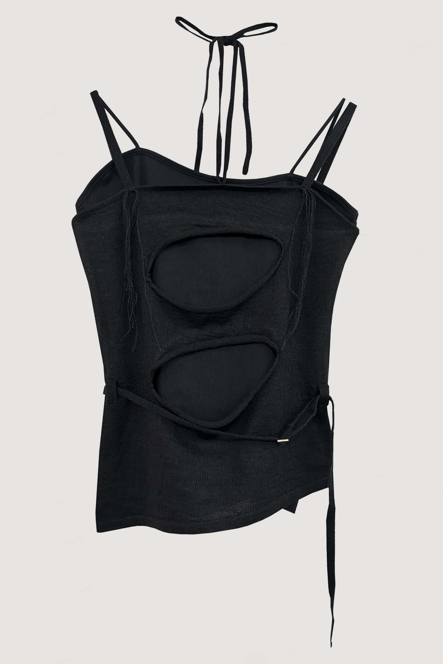 LAYERED KNIT CAMISOLE / BLACK