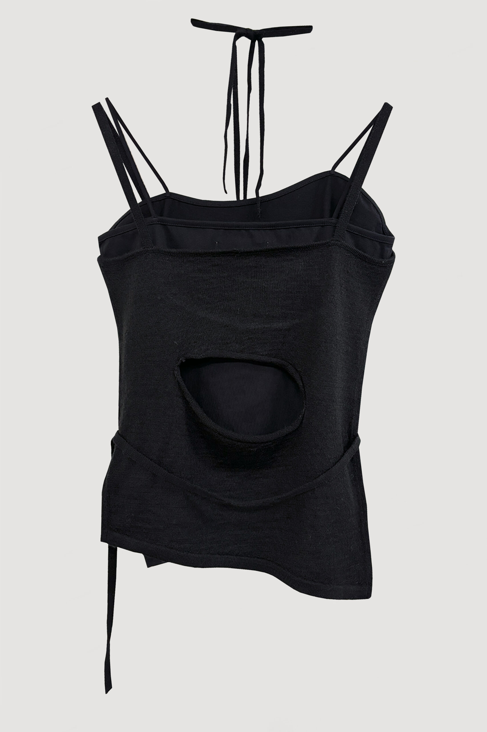 LAYERED KNIT CAMISOLE / BLACK