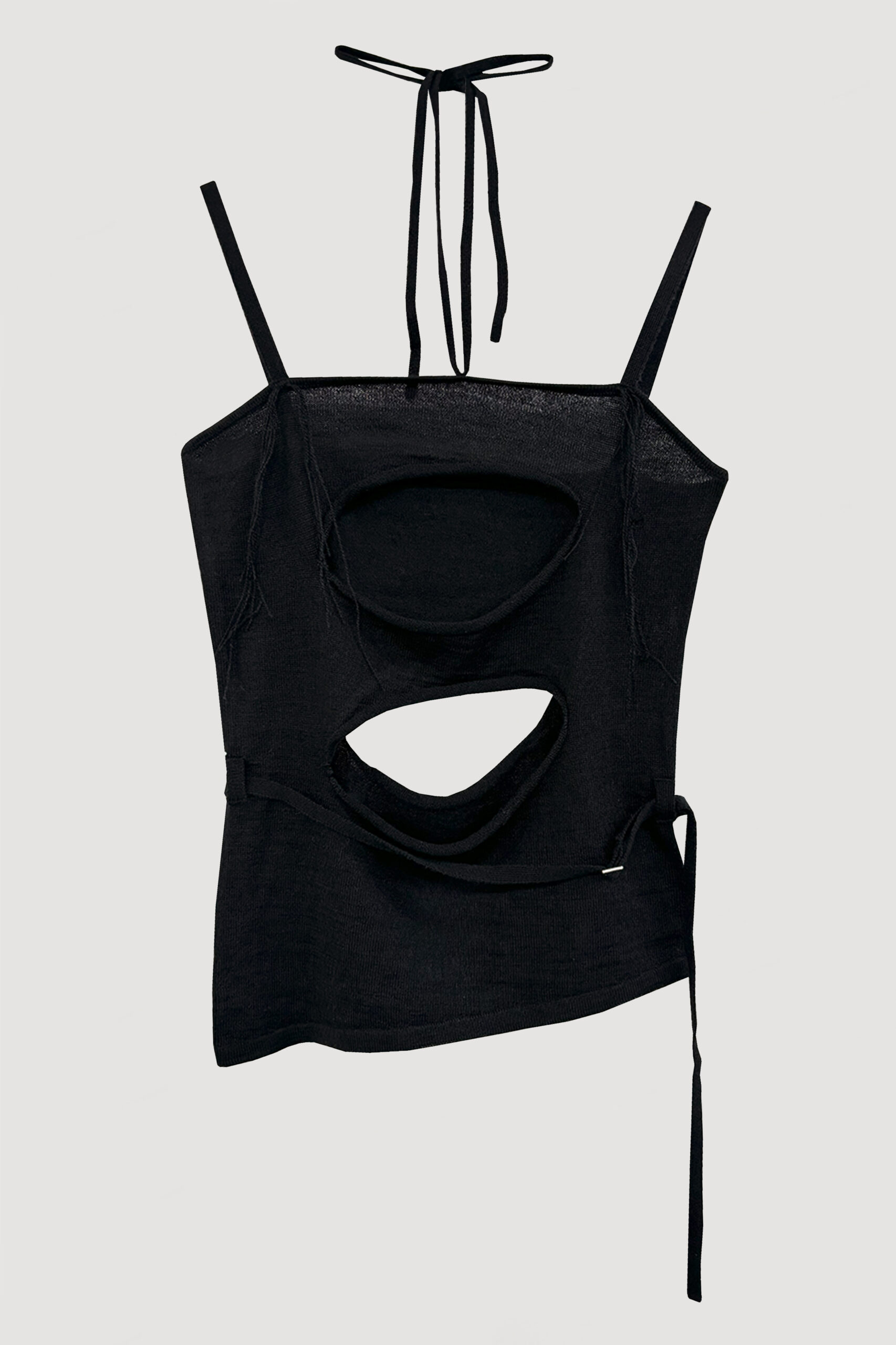 LAYERED KNIT CAMISOLE / BLACK