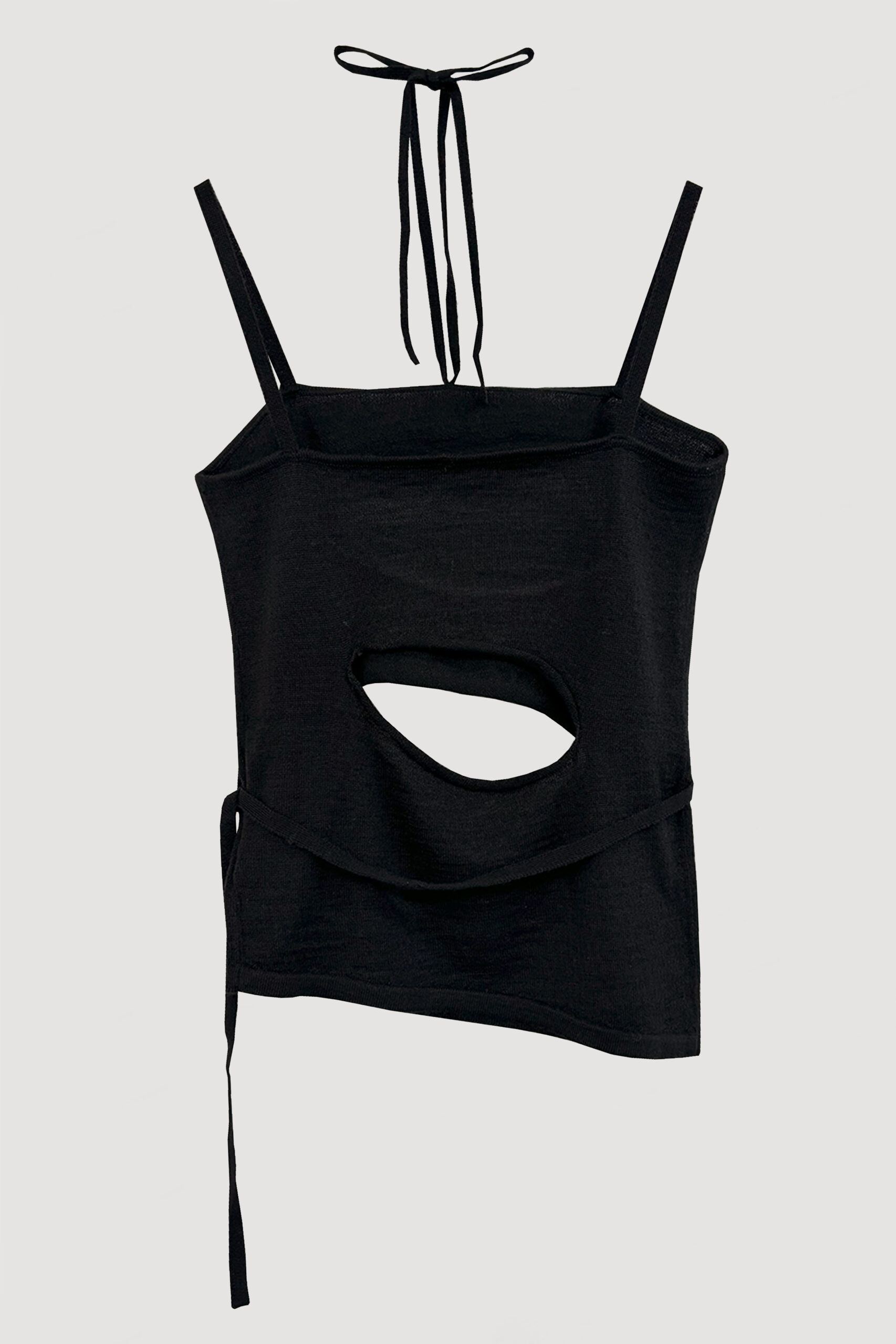 LAYERED KNIT CAMISOLE / BLACK