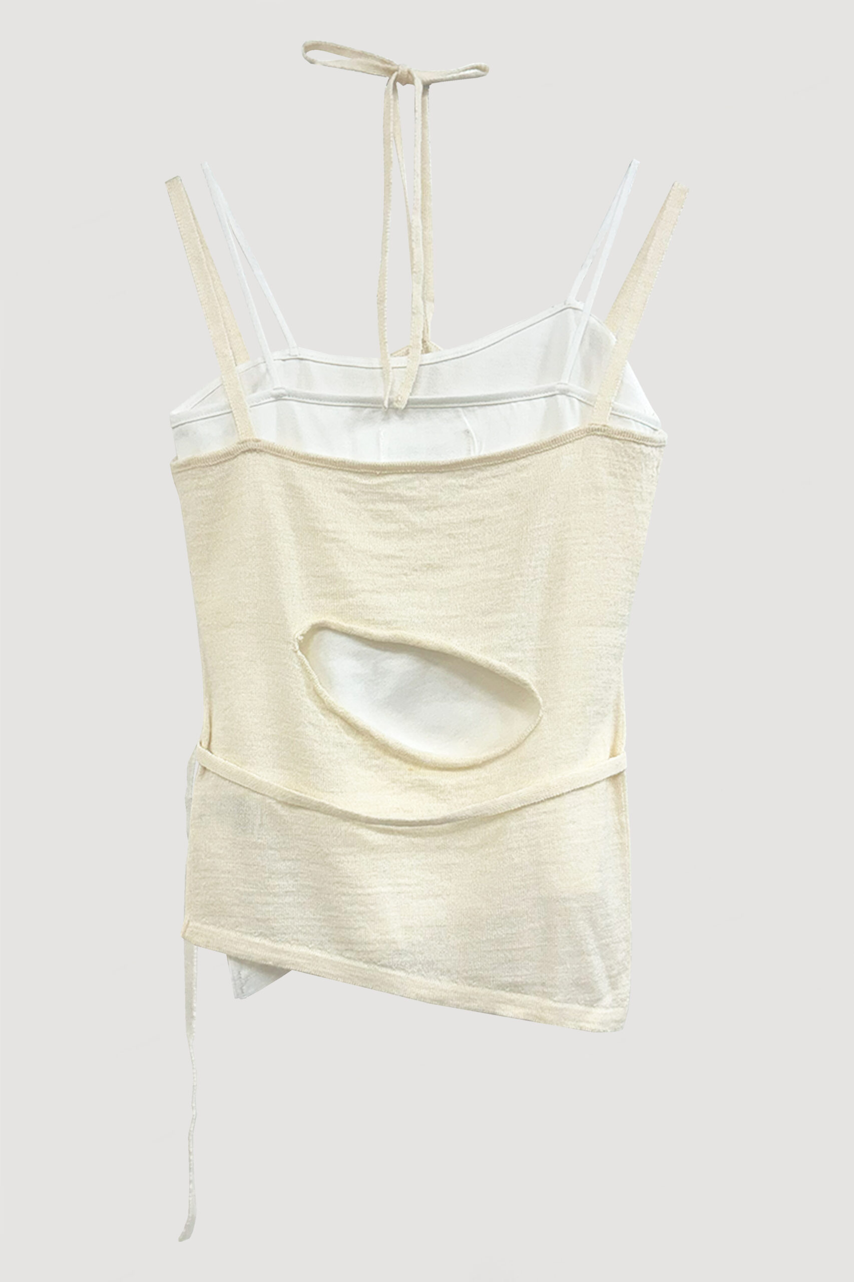 LAYERED KNIT CAMISOLE / IVORY