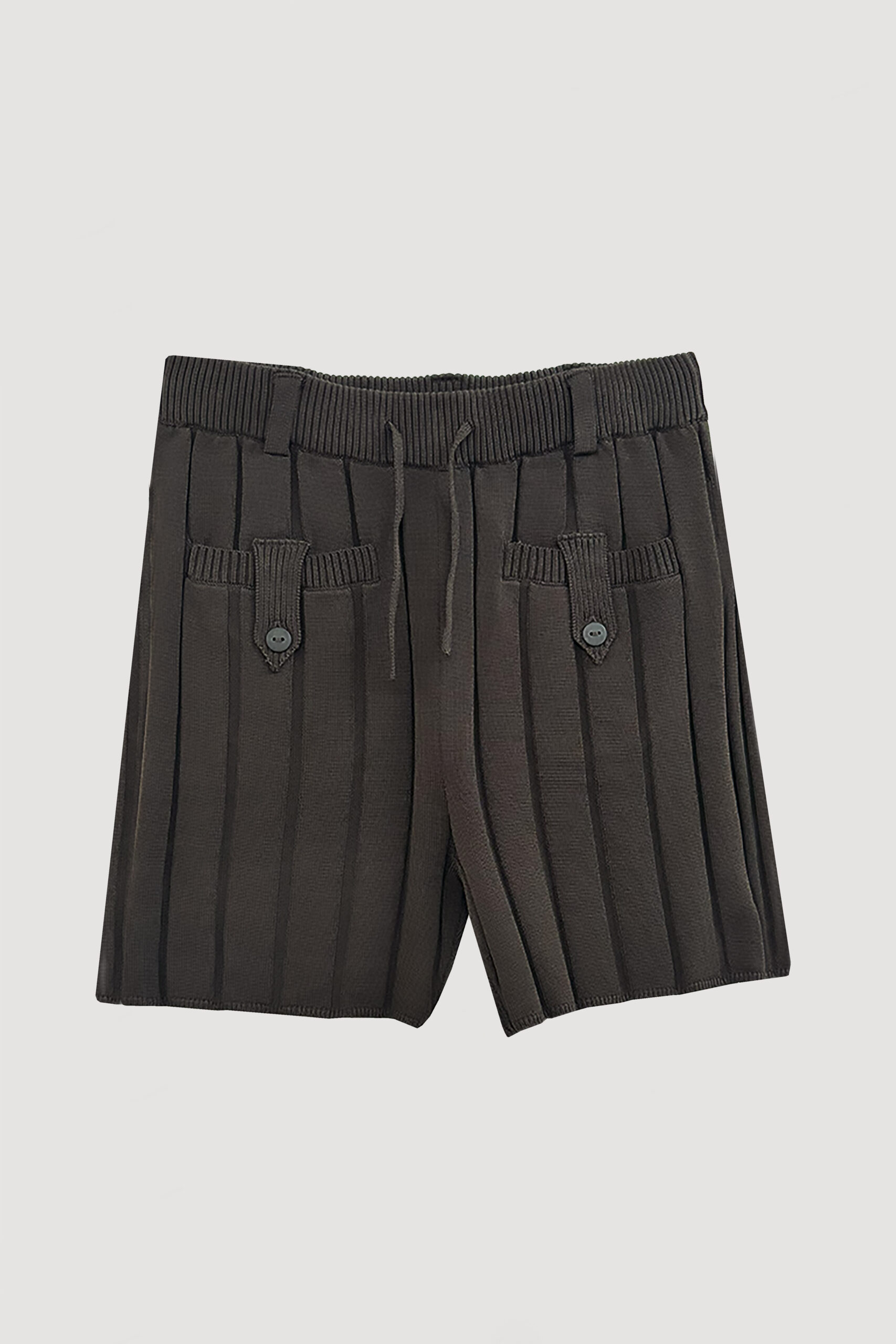SMOOTH KNIT SHORT PANTS / CHARCOAL