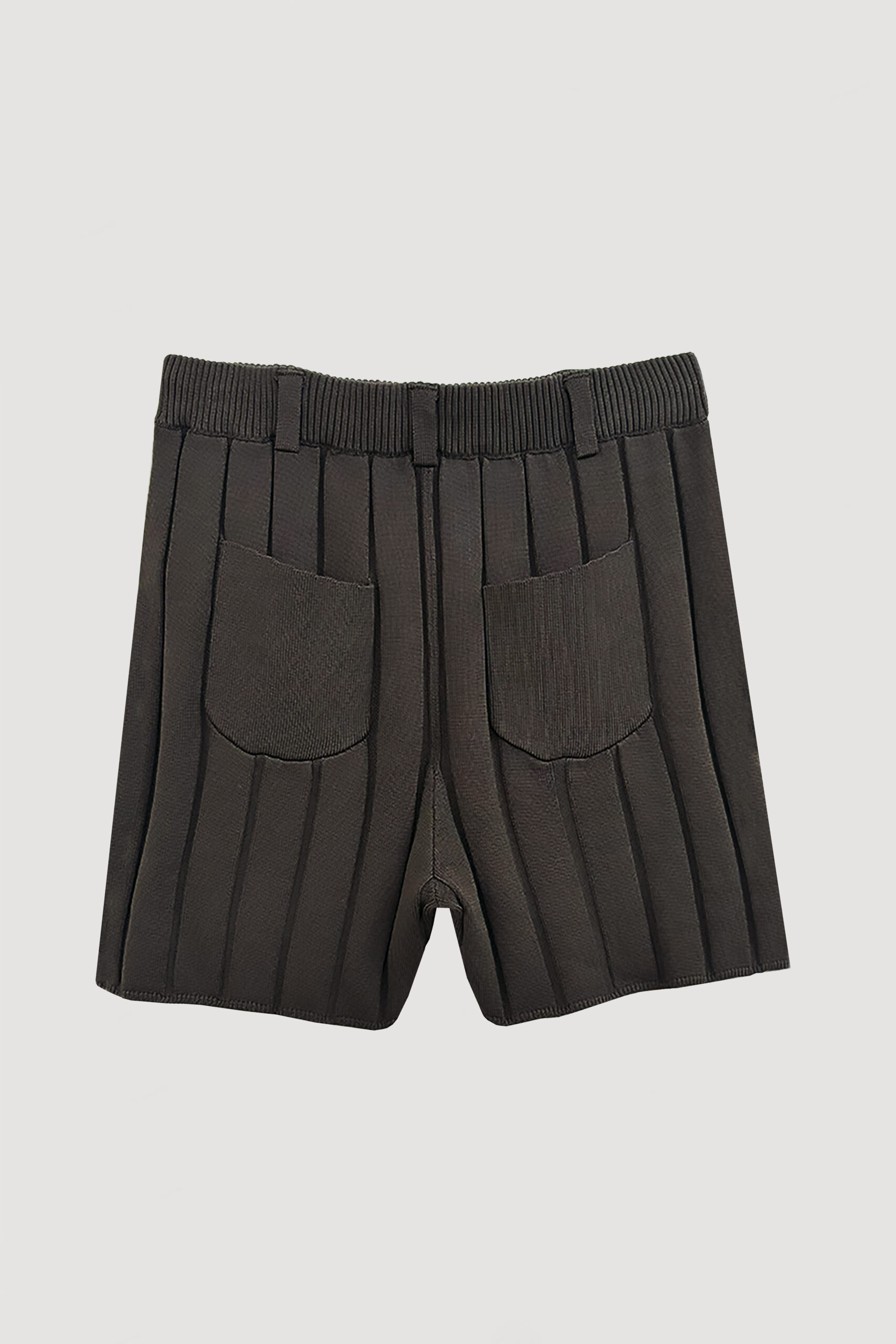 SMOOTH KNIT SHORT PANTS / CHARCOAL