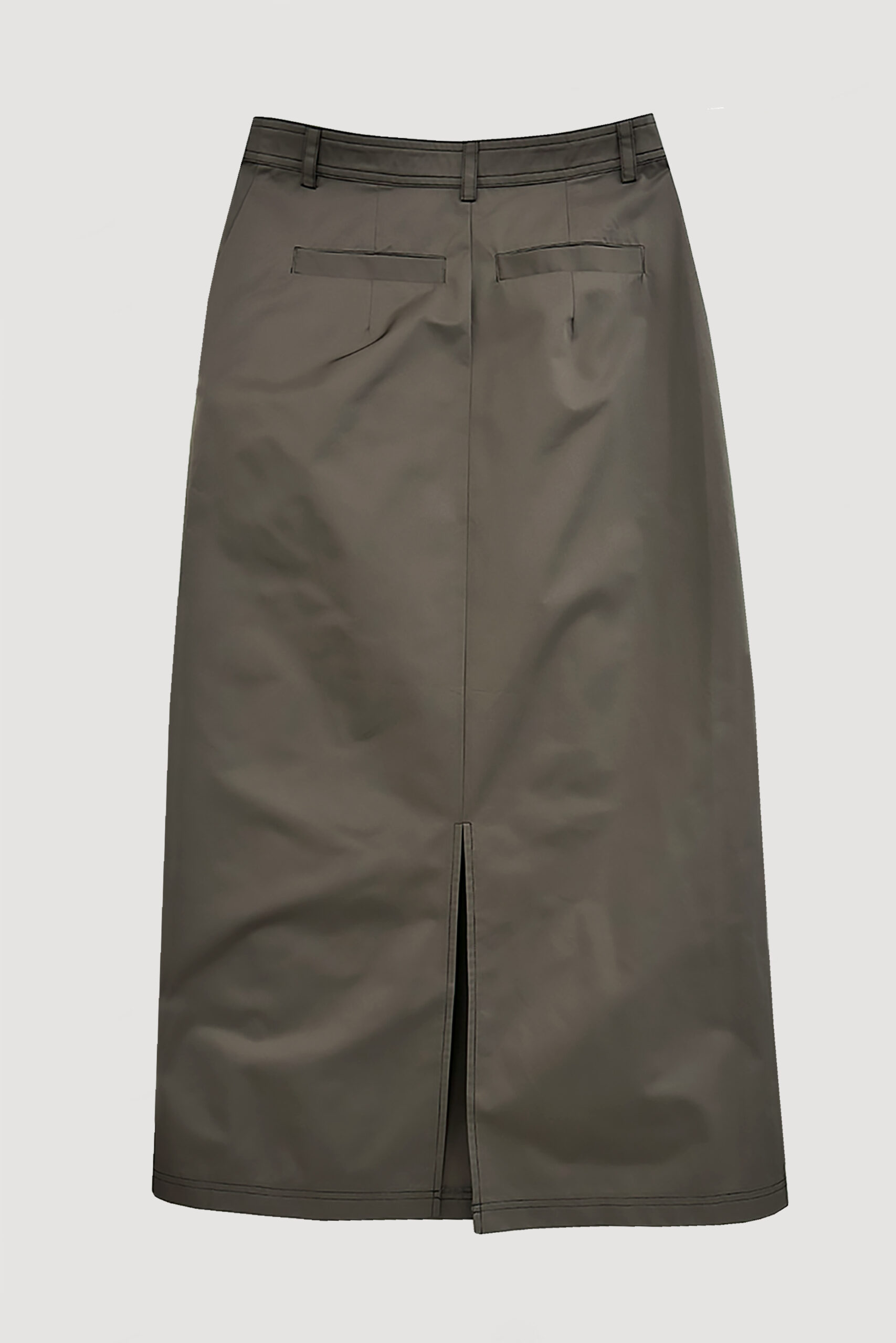 WRAP MAXI SKIRT / GRAY