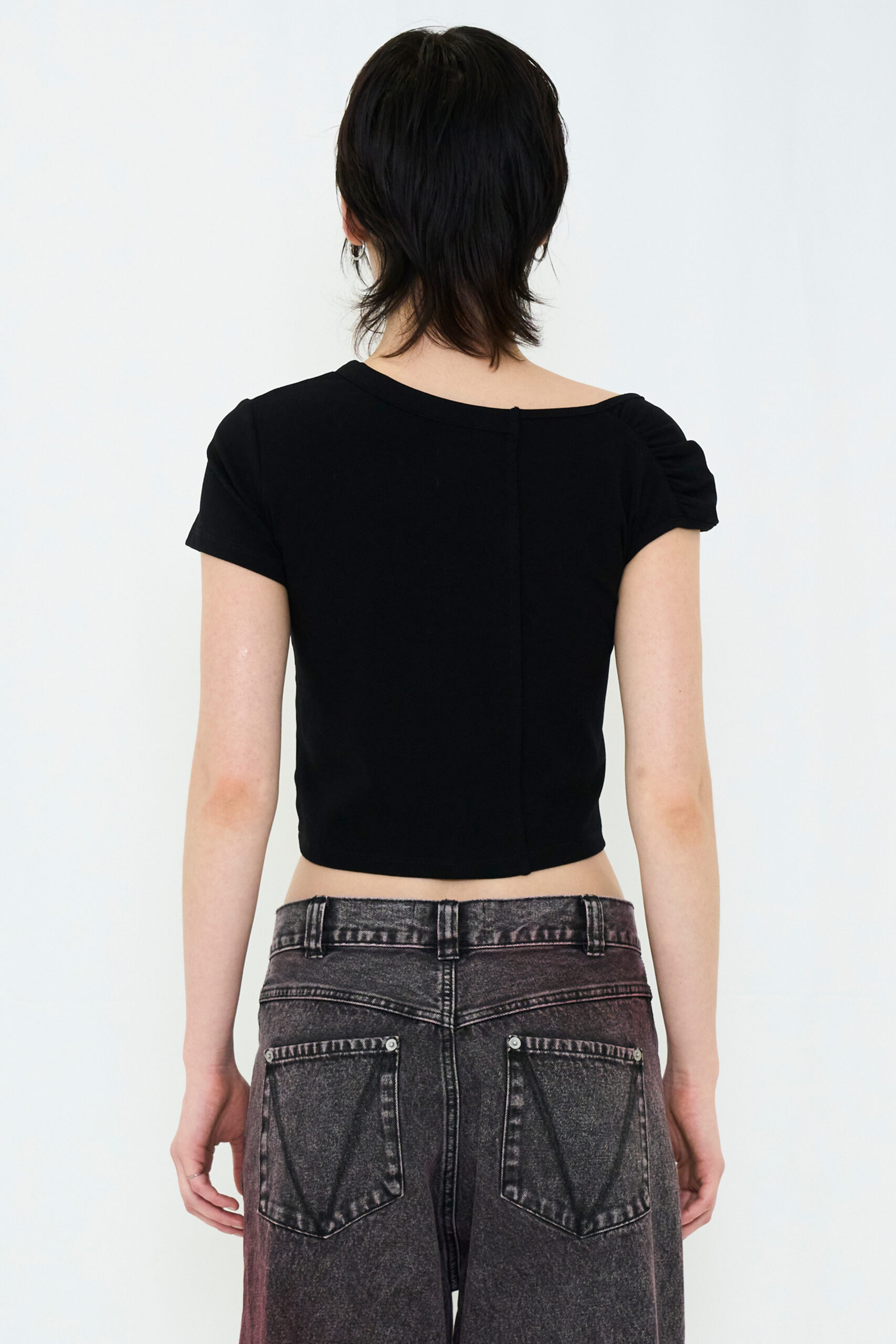 【POP UP】ASYMMETRIC MINI TOP / BLACK