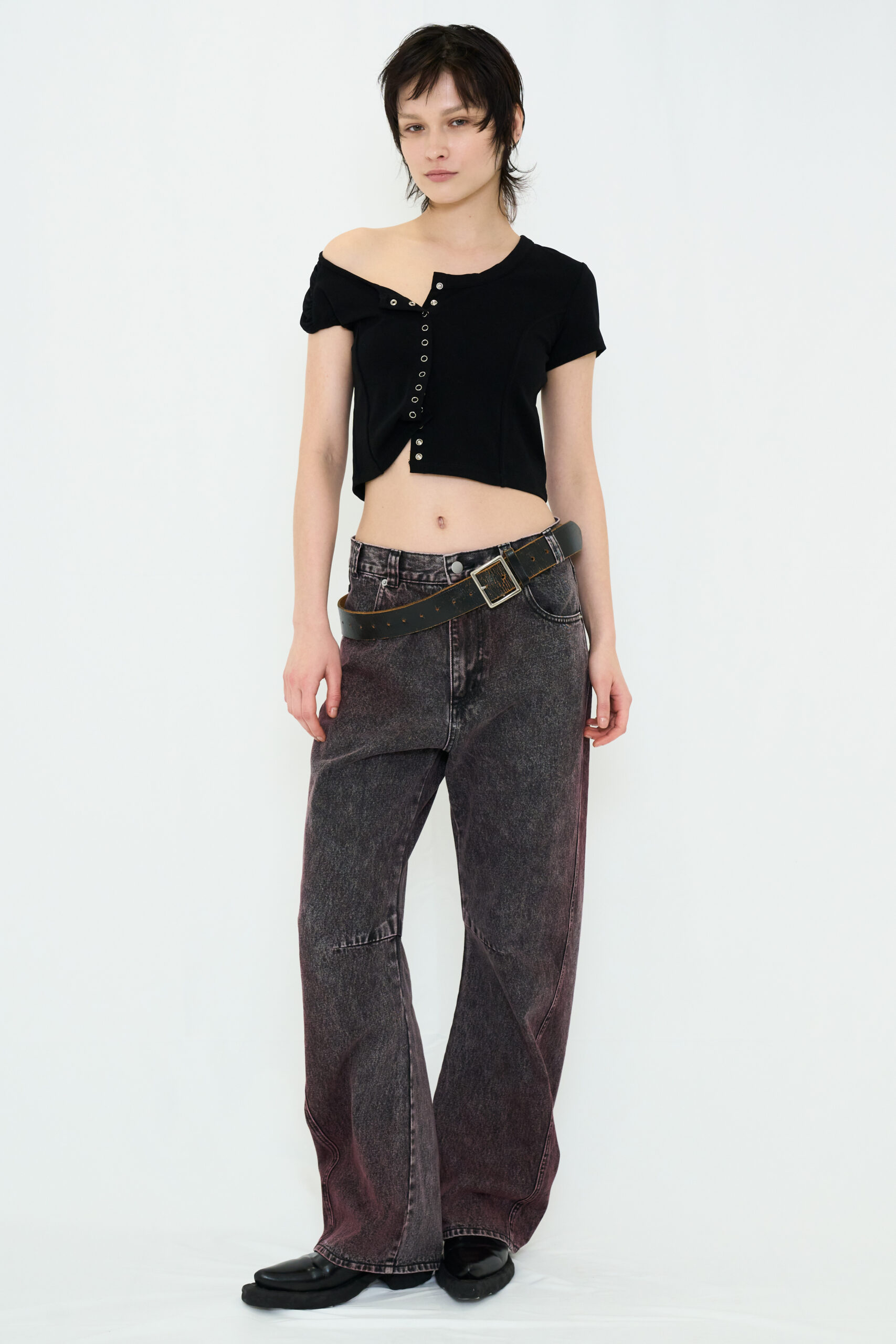 【POP UP】ASYMMETRIC MINI TOP / BLACK