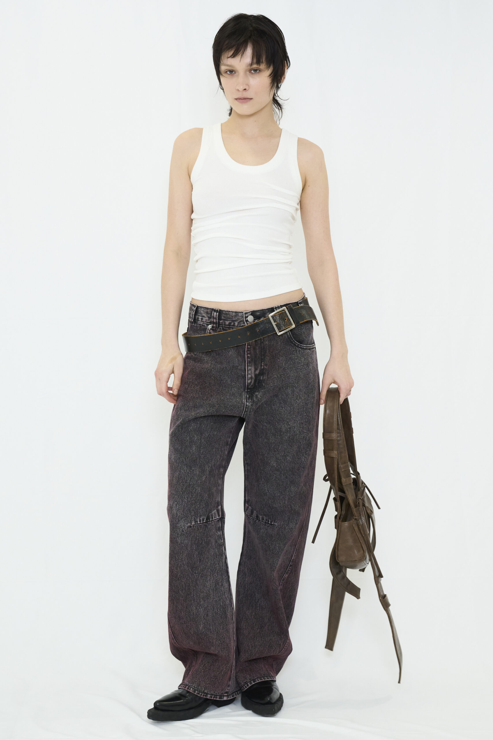 【POP UP】TUCK RIB TANK TOP / WHITE