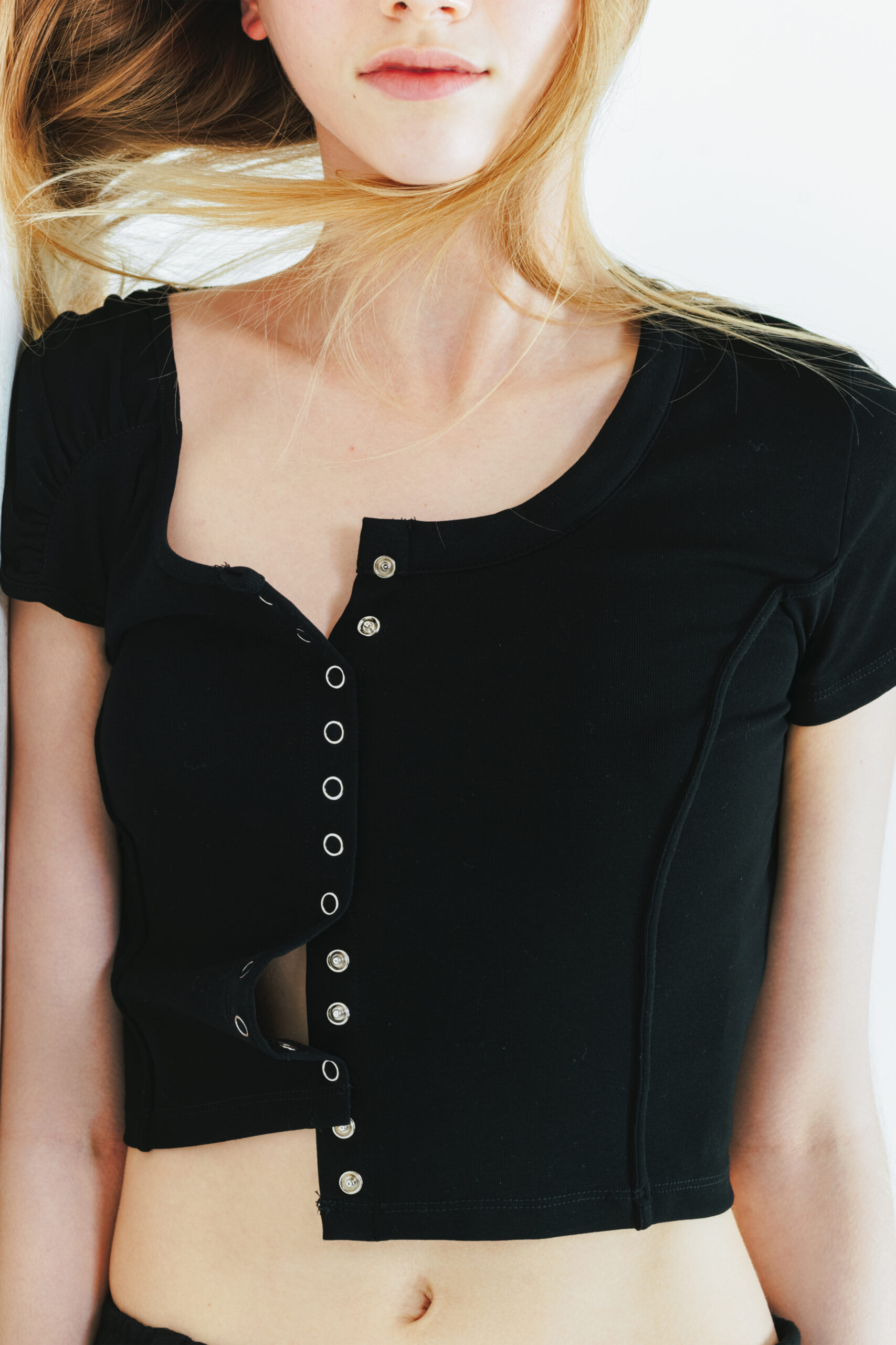ASYMMETRIC MINI TOP / BLACK